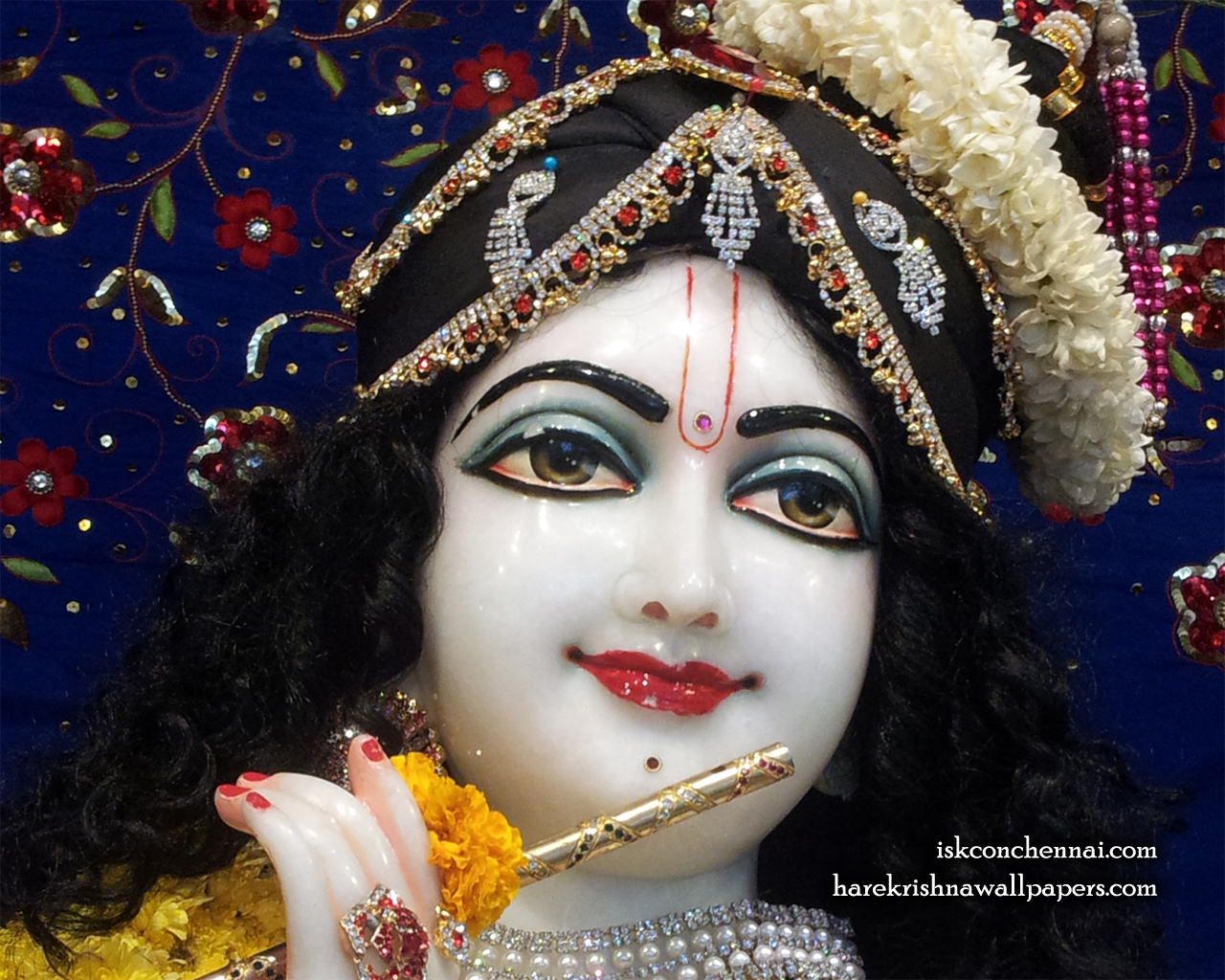 Sri Krishna Close up Wallpaper (002) Size 1280x1024 Download