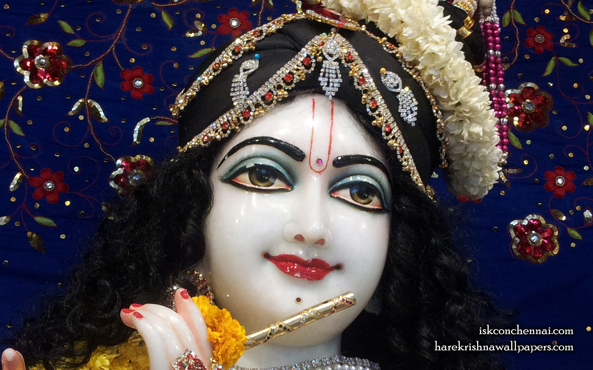 Sri Krishna Close up Wallpaper (002) Size 1920x1200 Download
