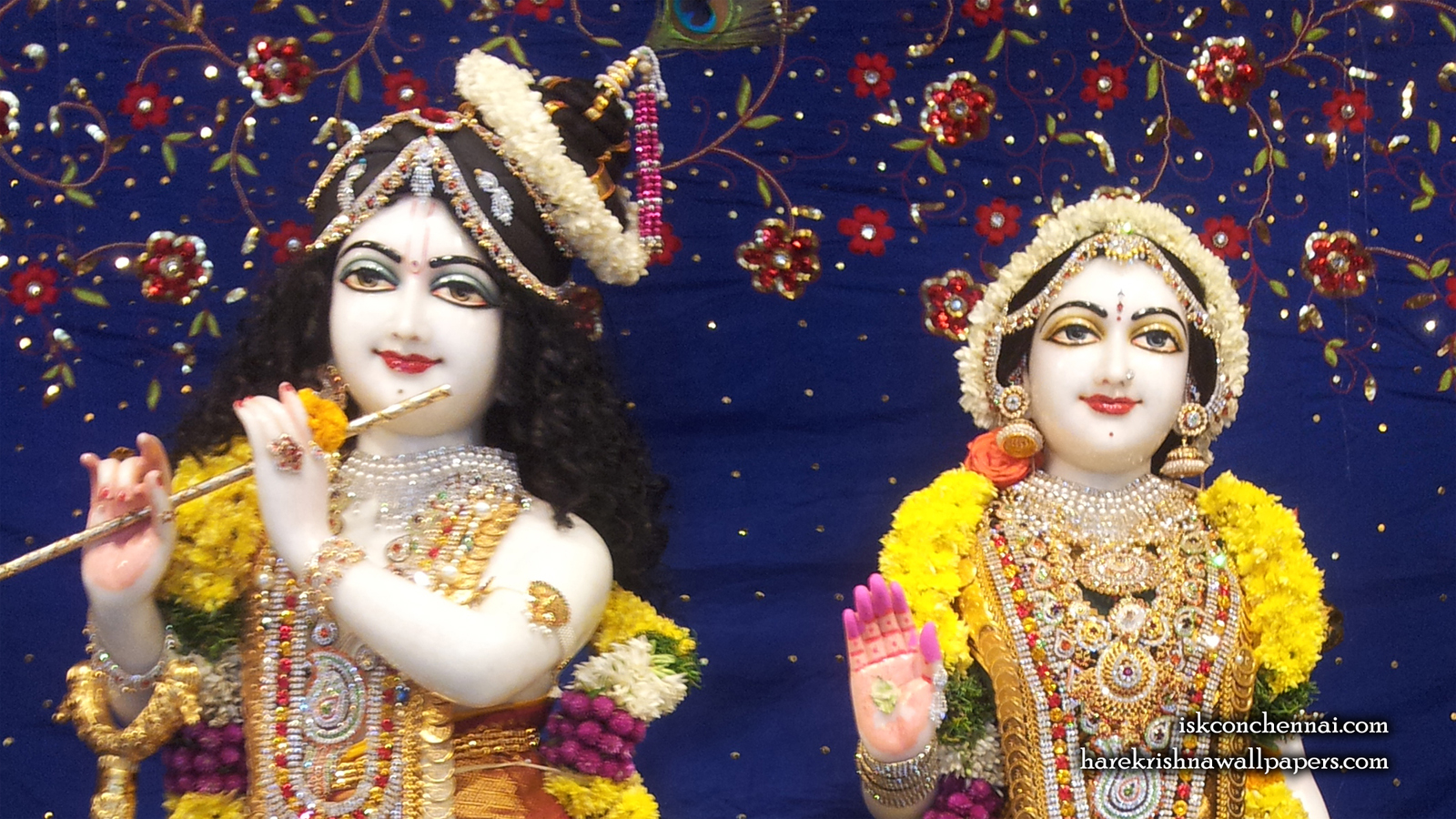Sri Sri Radha Krishna Close up Wallpaper (002) Size 1600x900 Download