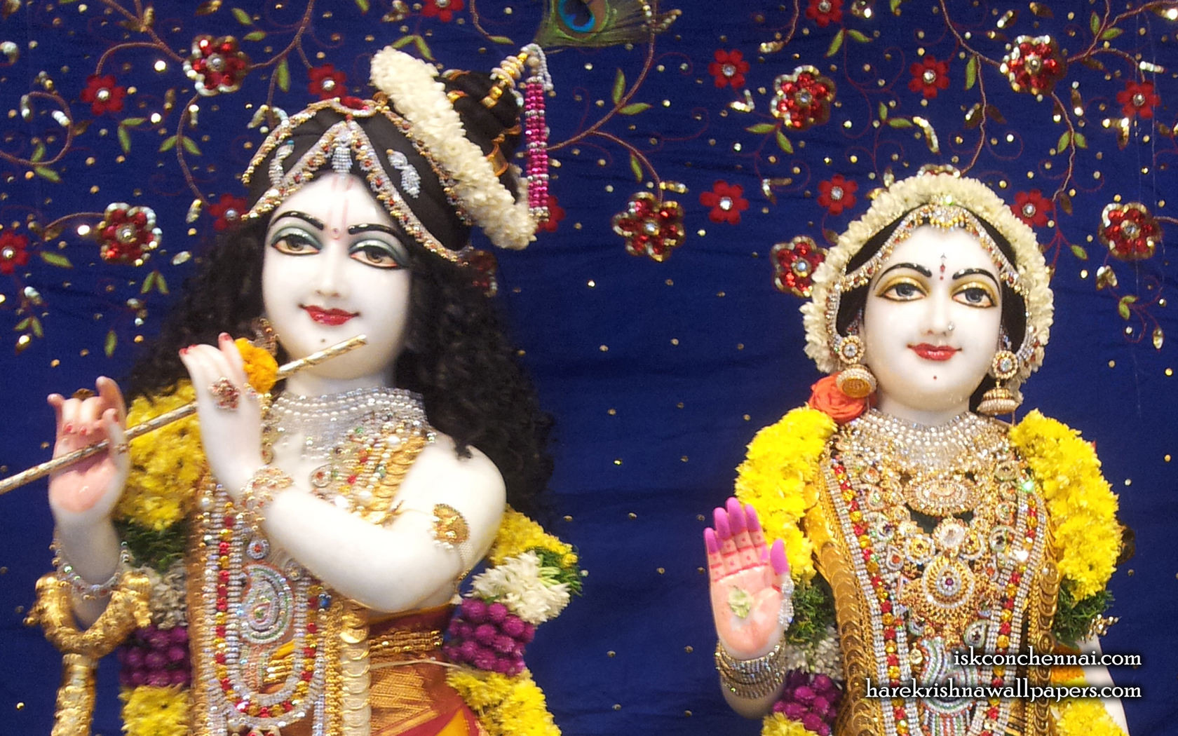 Sri Sri Radha Krishna Close up Wallpaper (002) Size 1680x1050 Download