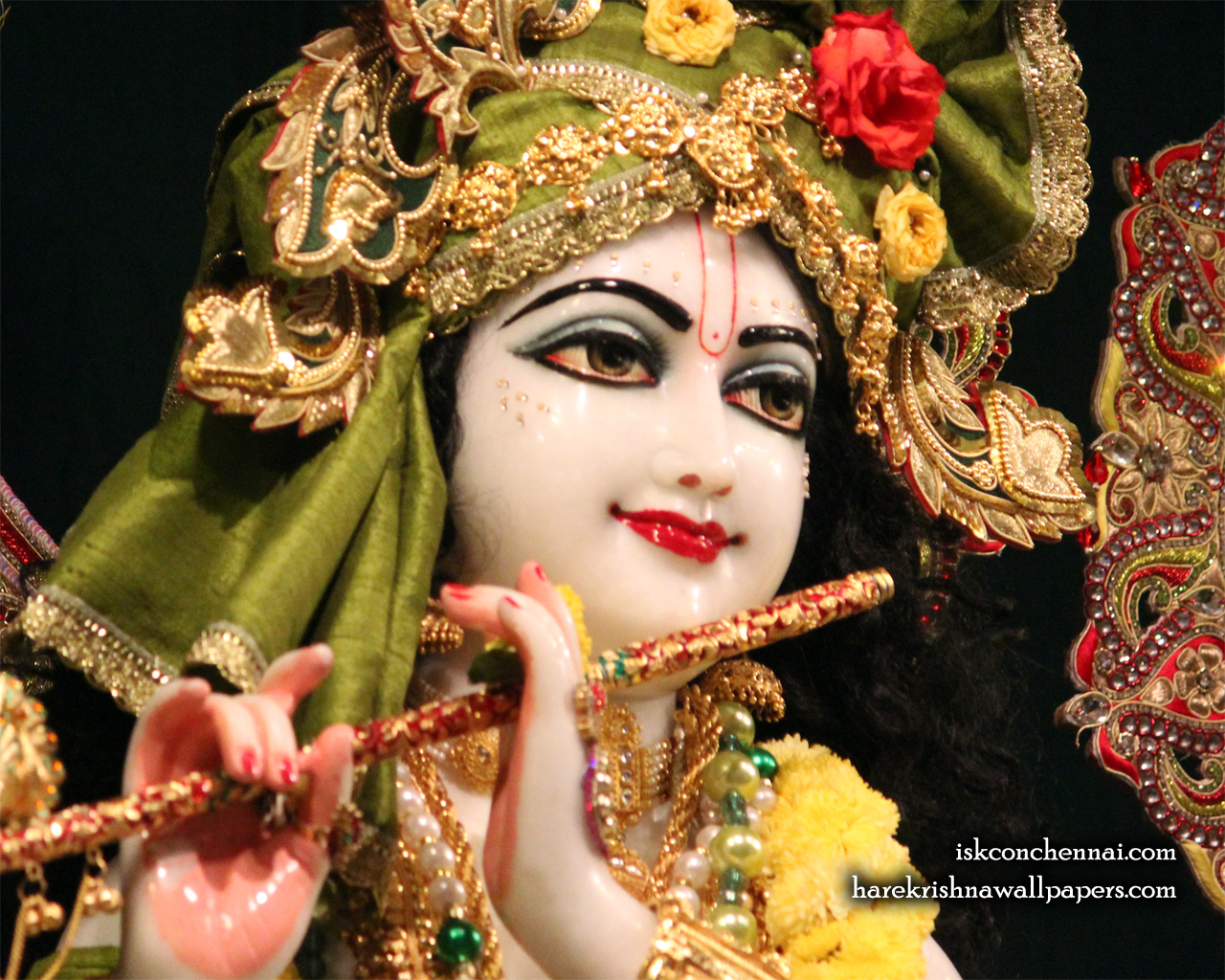 Sri Krishna Close up Wallpaper (003) Size 1280x1024 Download