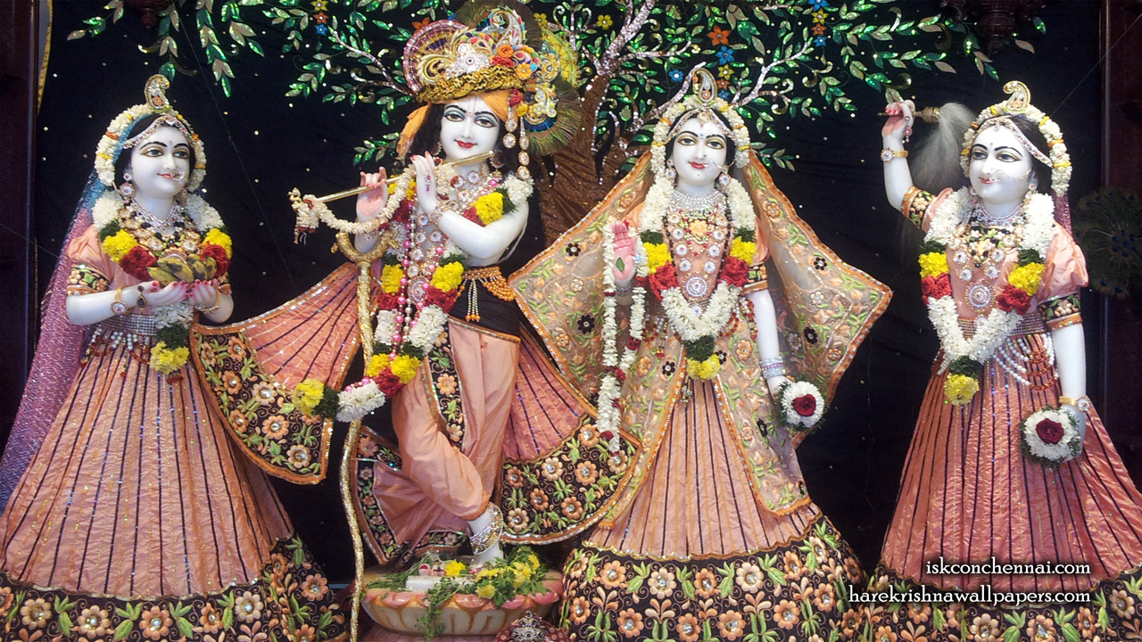 Sri Sri Radha Krishna Lalita Vishakha Wallpaper (004) Size 1280x720 Download