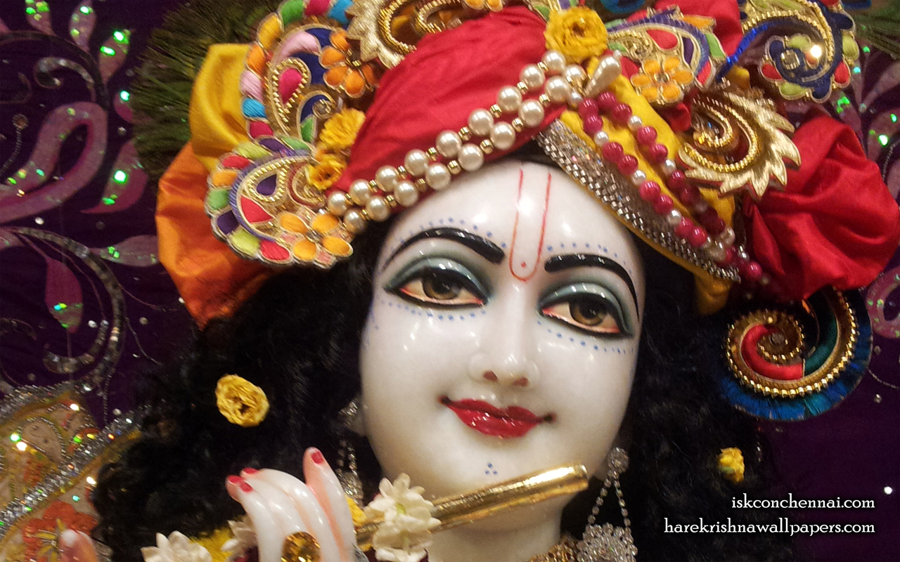 Sri Krishna Close up Wallpaper (005) Size 1280x800 Download