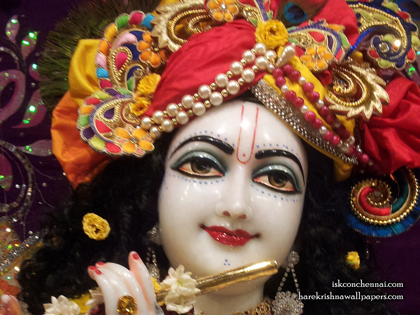 Sri Krishna Close up Wallpaper (005) Size 1400x1050 Download