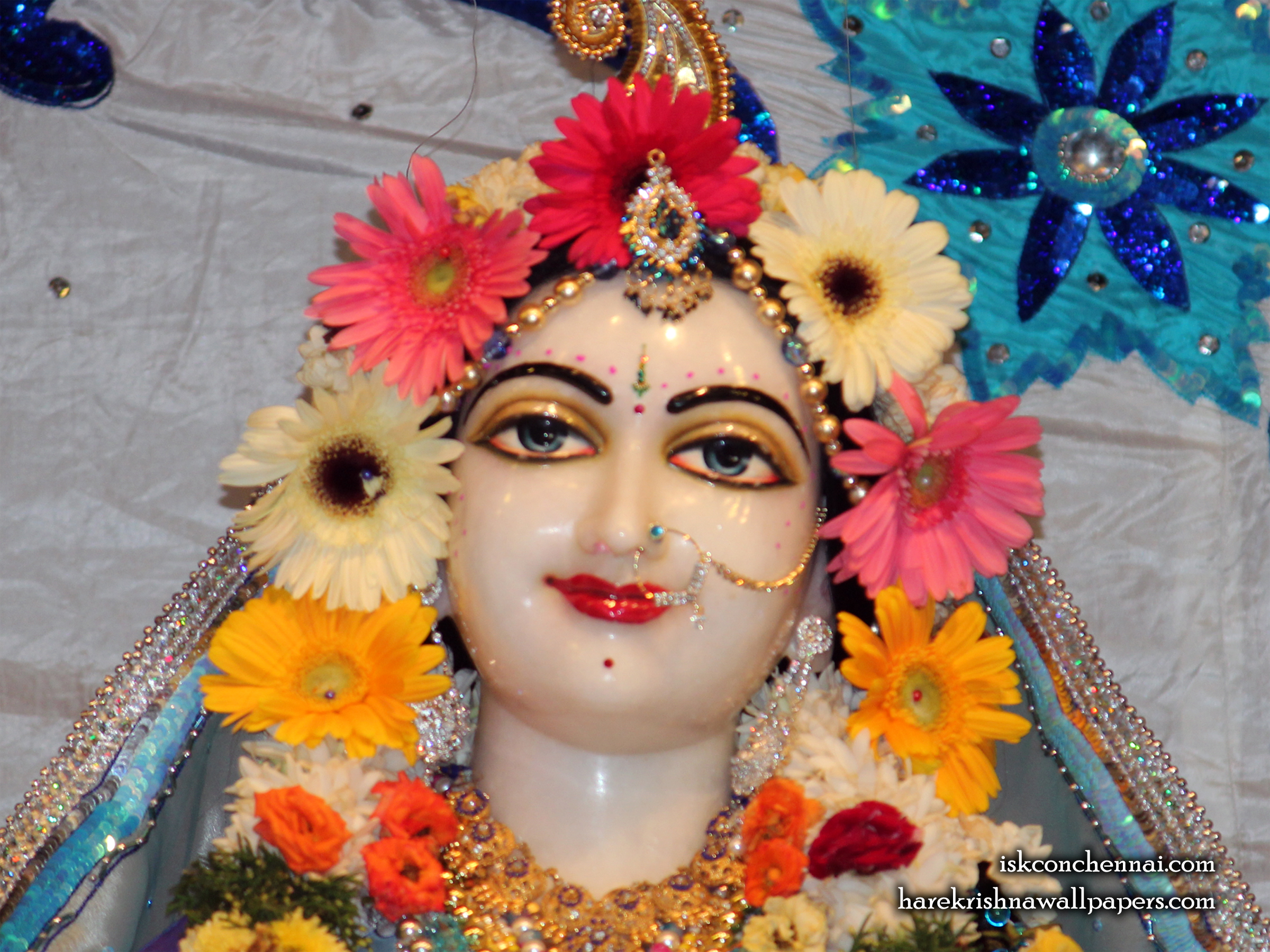 Sri Radha Close up Wallpaper (005) Size 2400x1800 Download