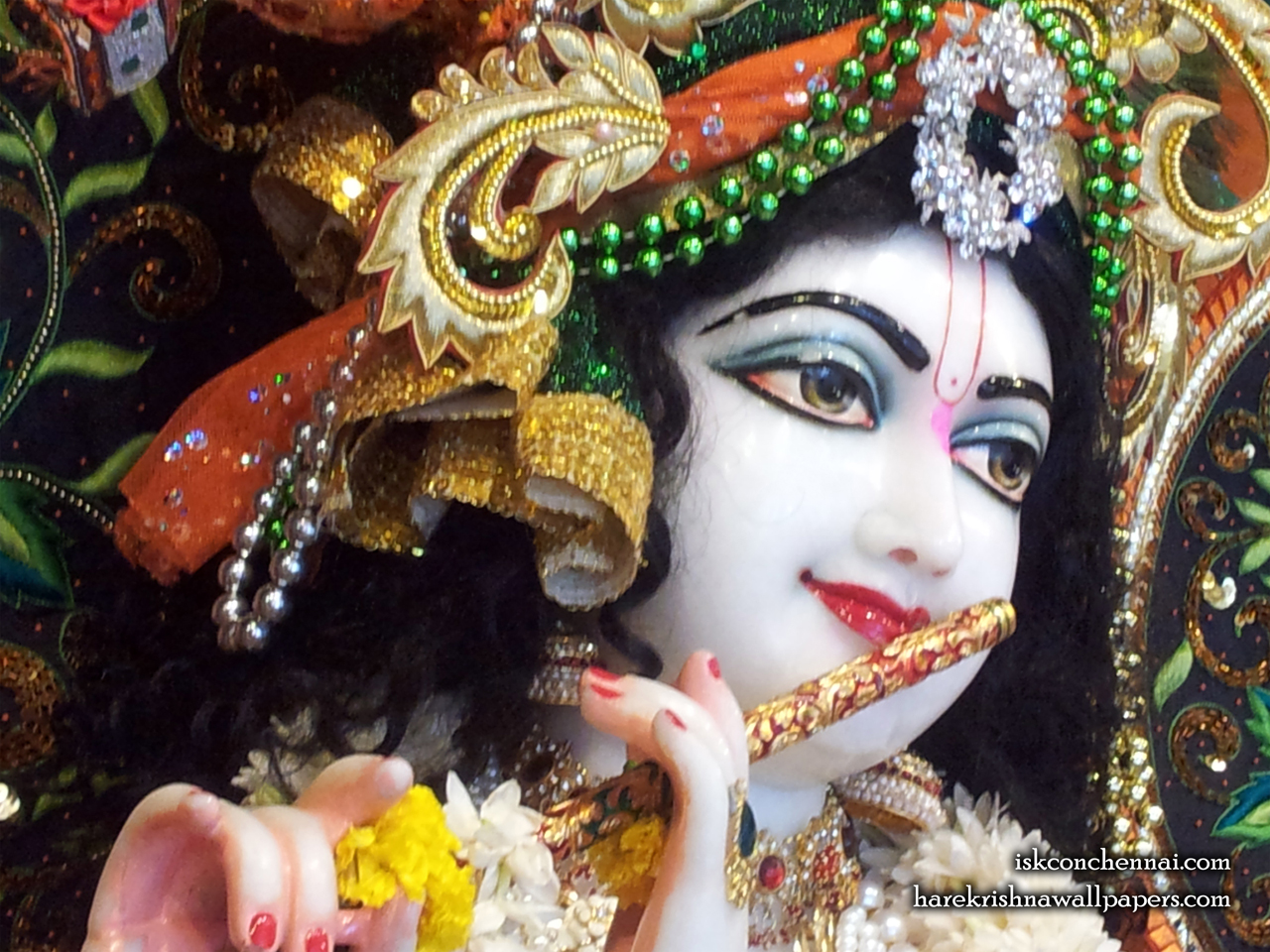 Sri Krishna Close up Wallpaper (006) Size 1280x960 Download