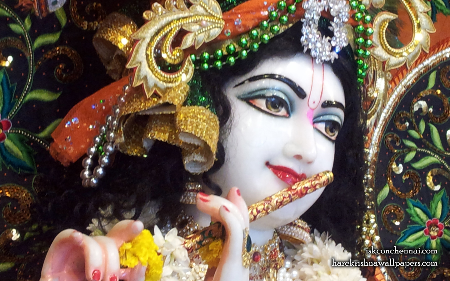 Sri Krishna Close up Wallpaper (006) Size 1440x900 Download