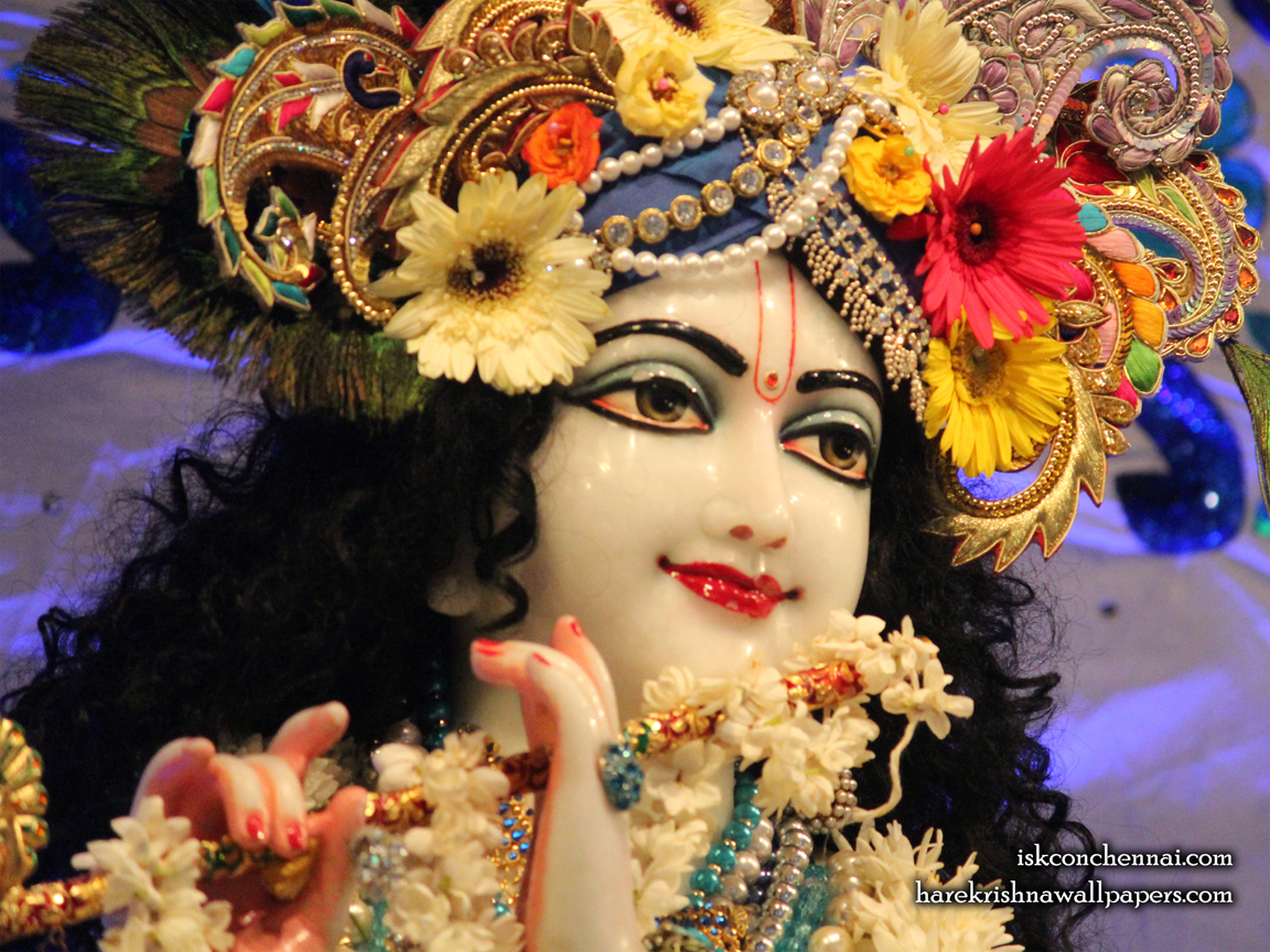 Sri Krishna Close up Wallpaper (007) Size 1152x864 Download