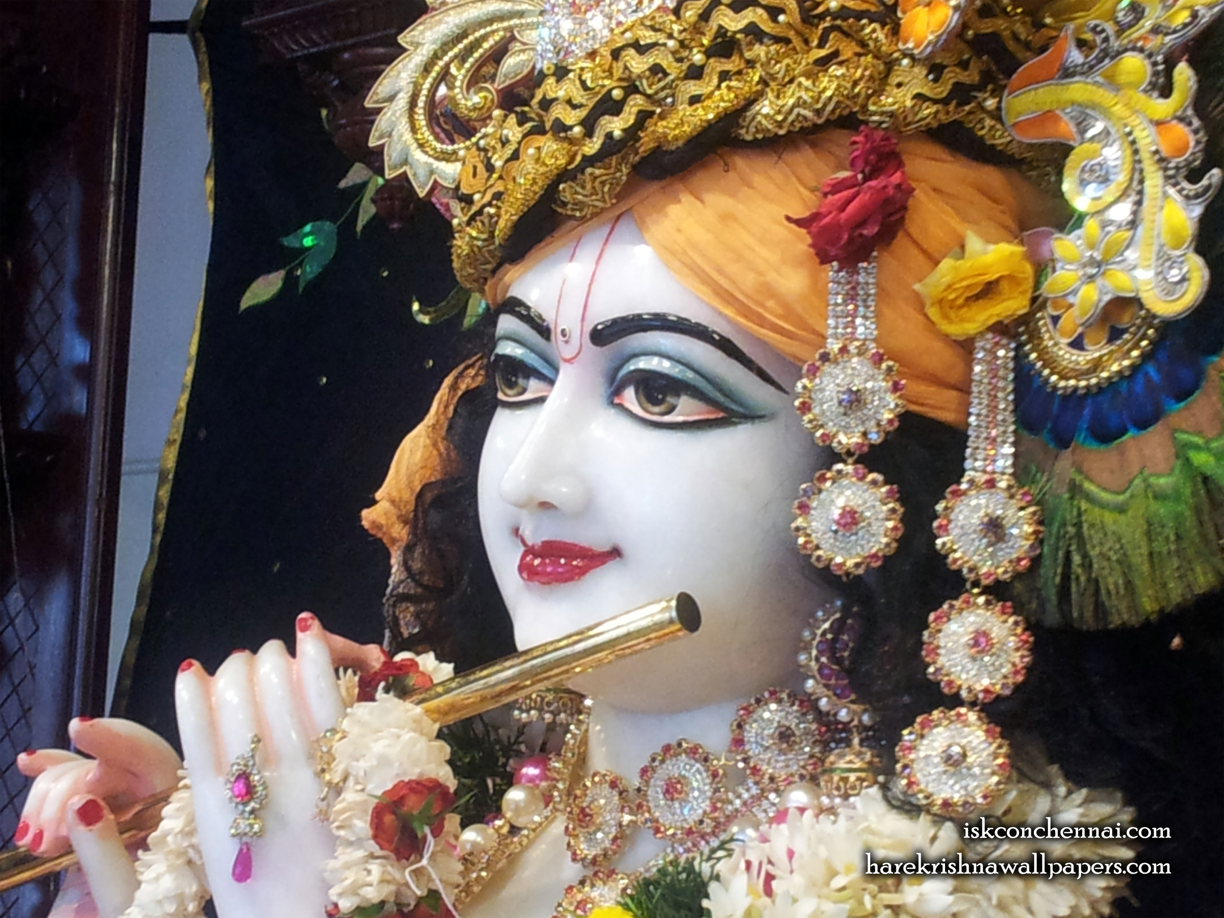 Sri Krishna Close up Wallpaper (008) Size 2400x1800 Download