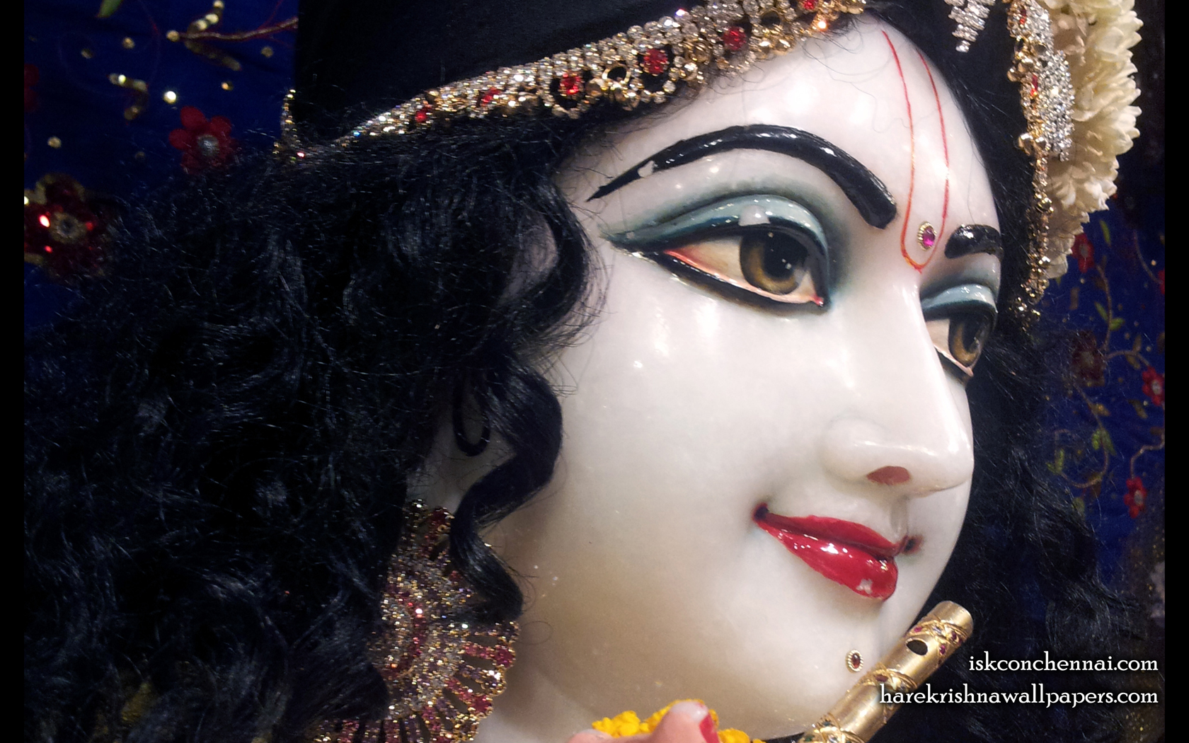 Sri Krishna Close up Wallpaper (009) Size 1680x1050 Download