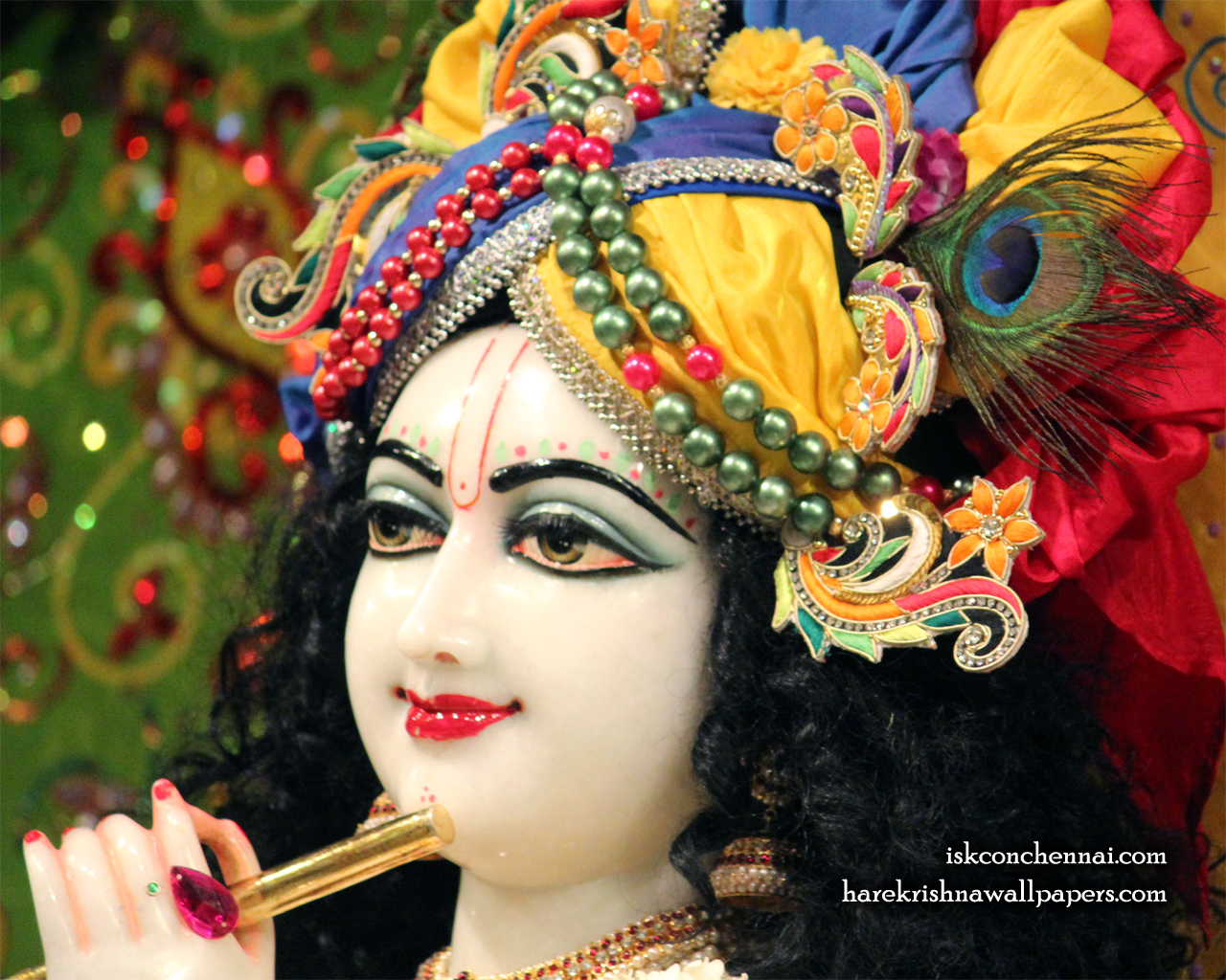 Sri Krishna Close up Wallpaper (011) Size 1280x1024 Download