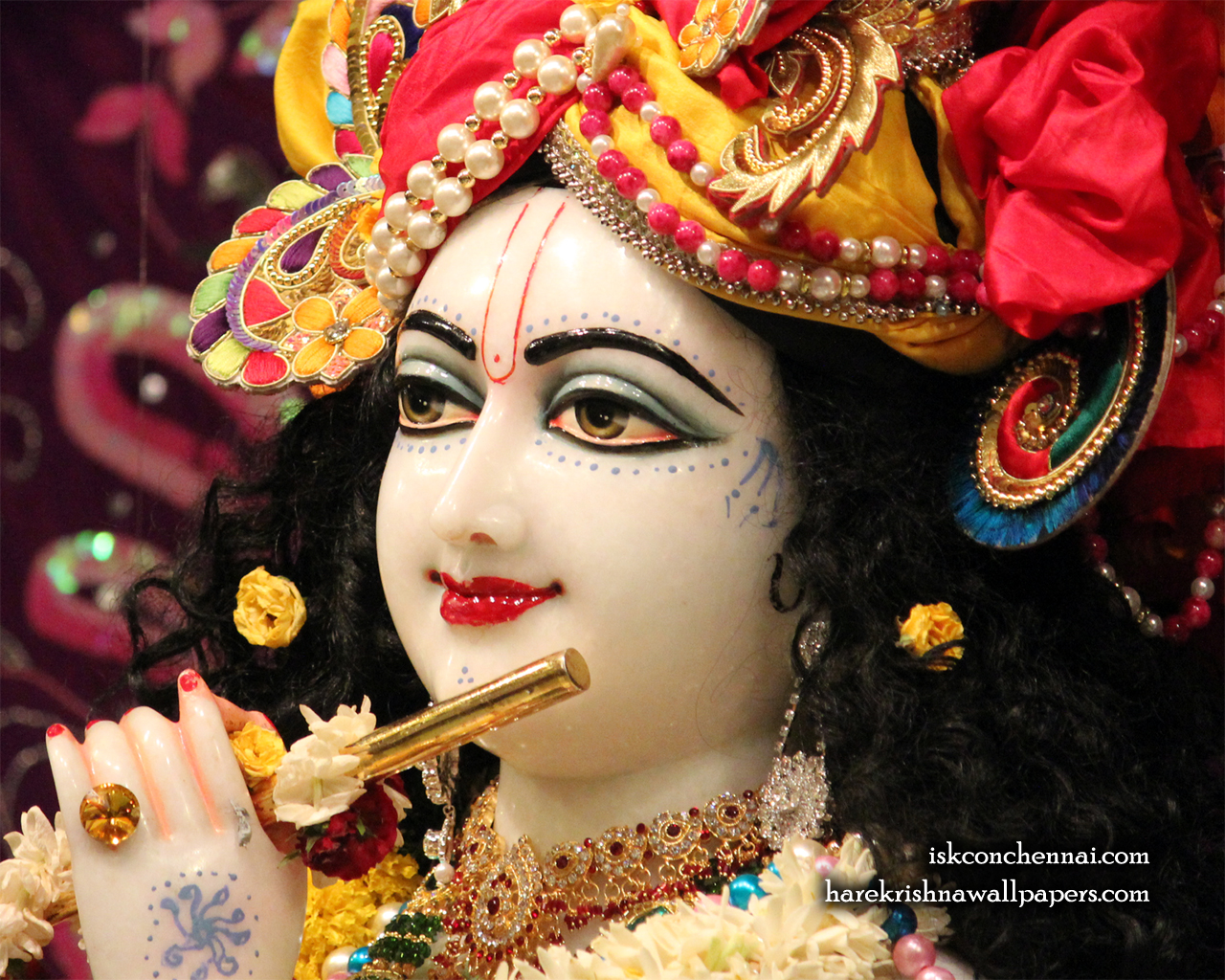 Sri Krishna Close up Wallpaper (012) Size 1280x1024 Download