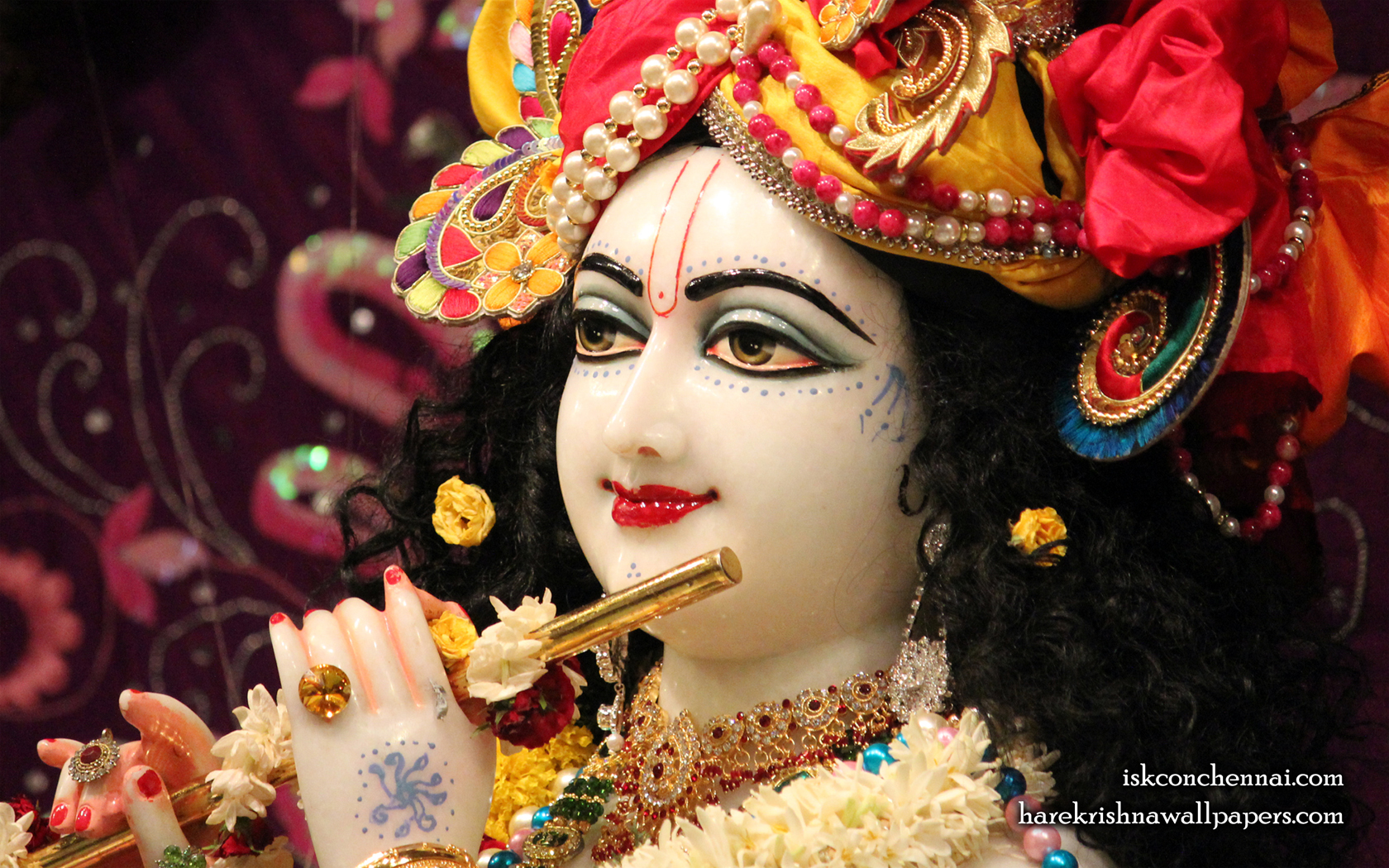 Sri Krishna Close up Wallpaper (012) Size 1680x1050 Download