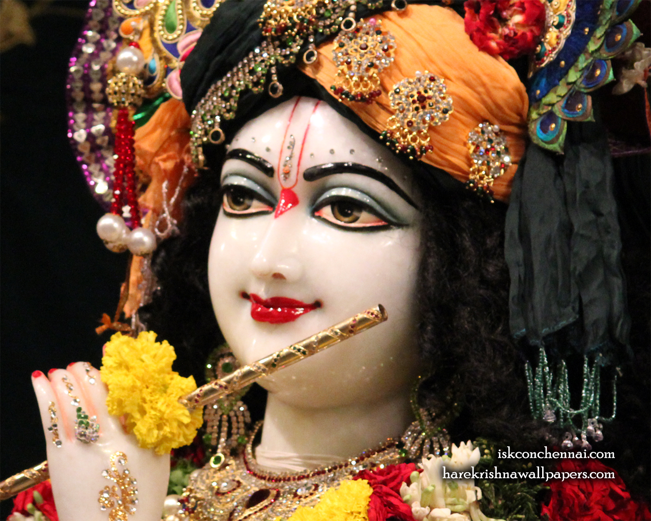 Sri Krishna Close up Wallpaper (014) Size 1280x1024 Download