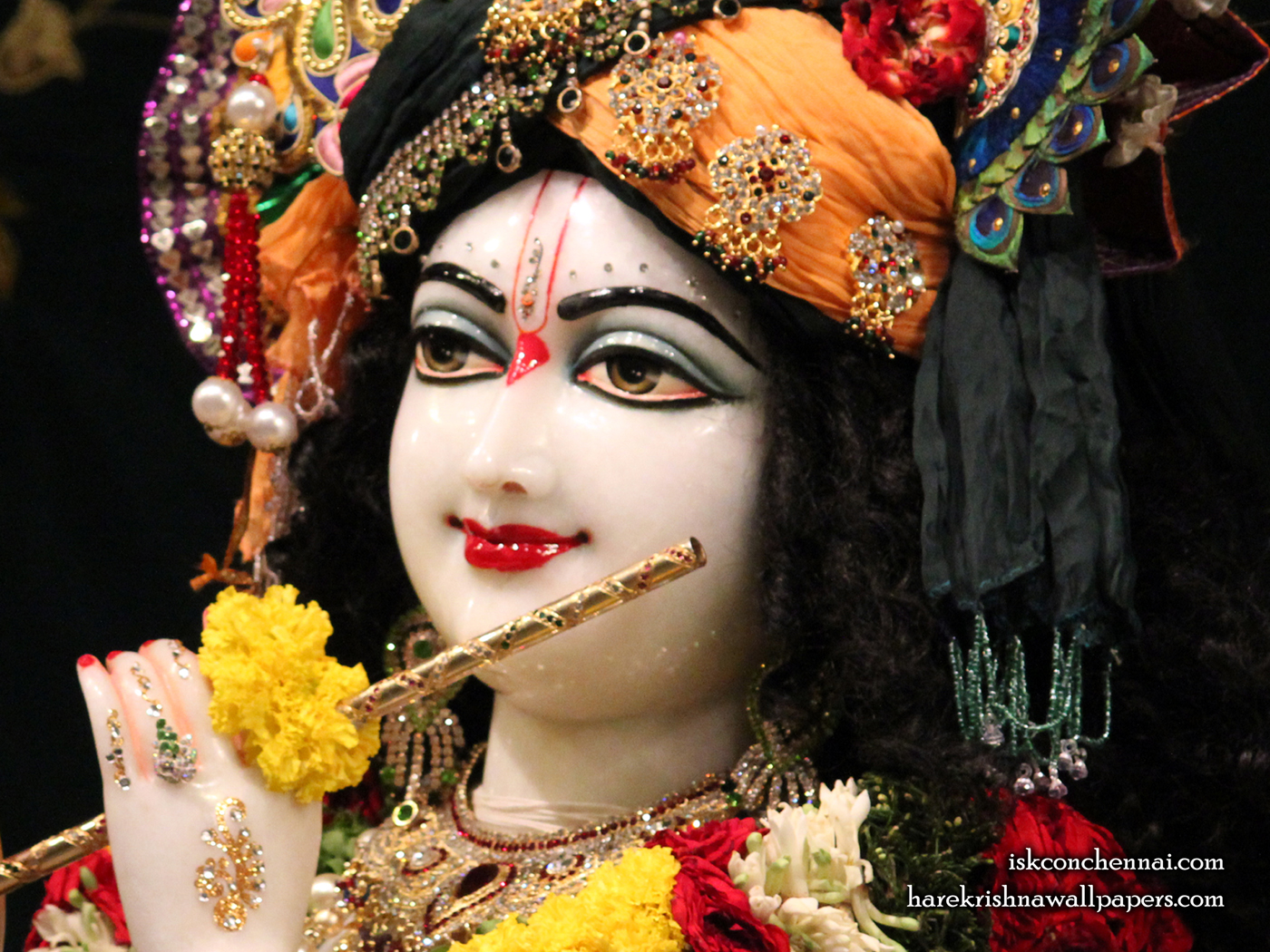 Sri Krishna Close up Wallpaper (014) Size 1400x1050 Download
