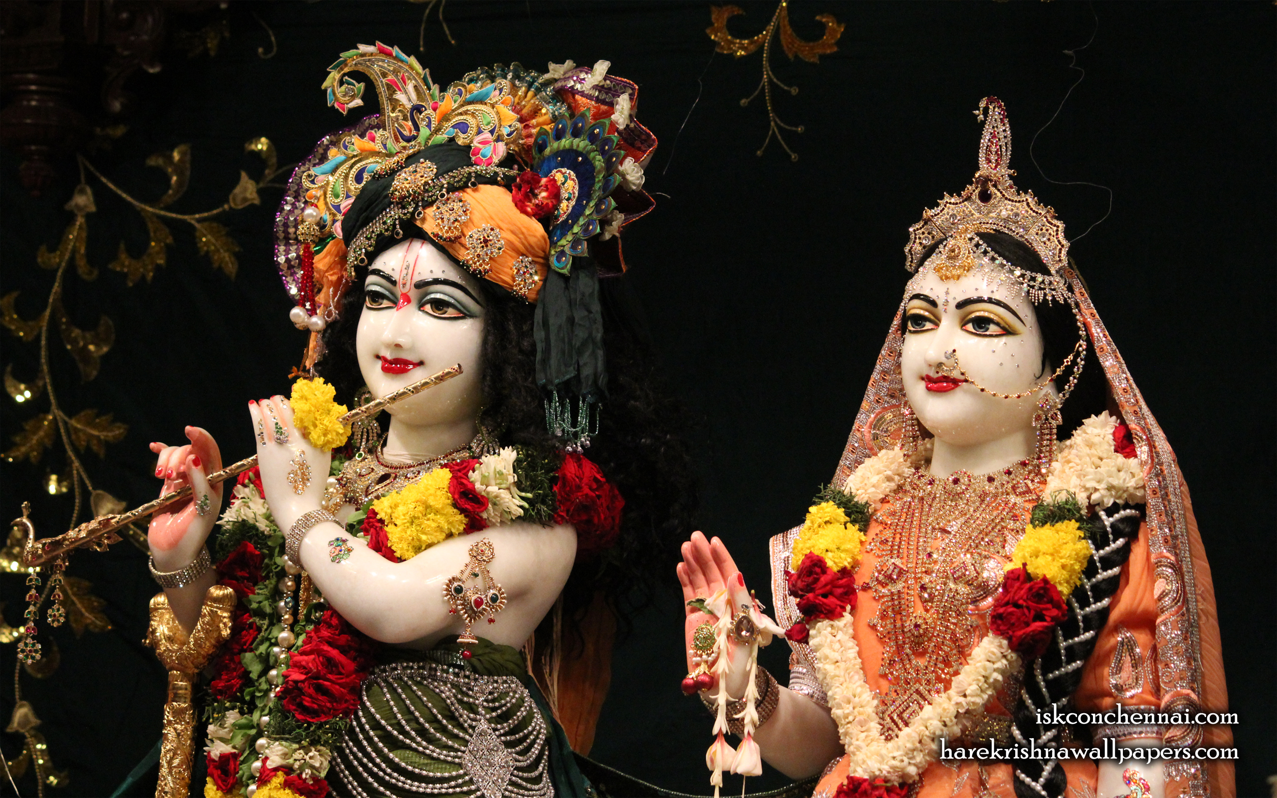 Sri Sri Radha Krishna Close up Wallpaper (014) Size 2560x1600 Download