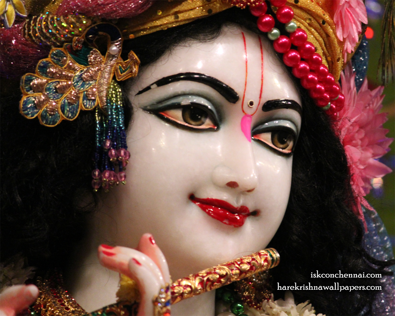 Sri Krishna Close up Wallpaper (015) Size 1280x1024 Download