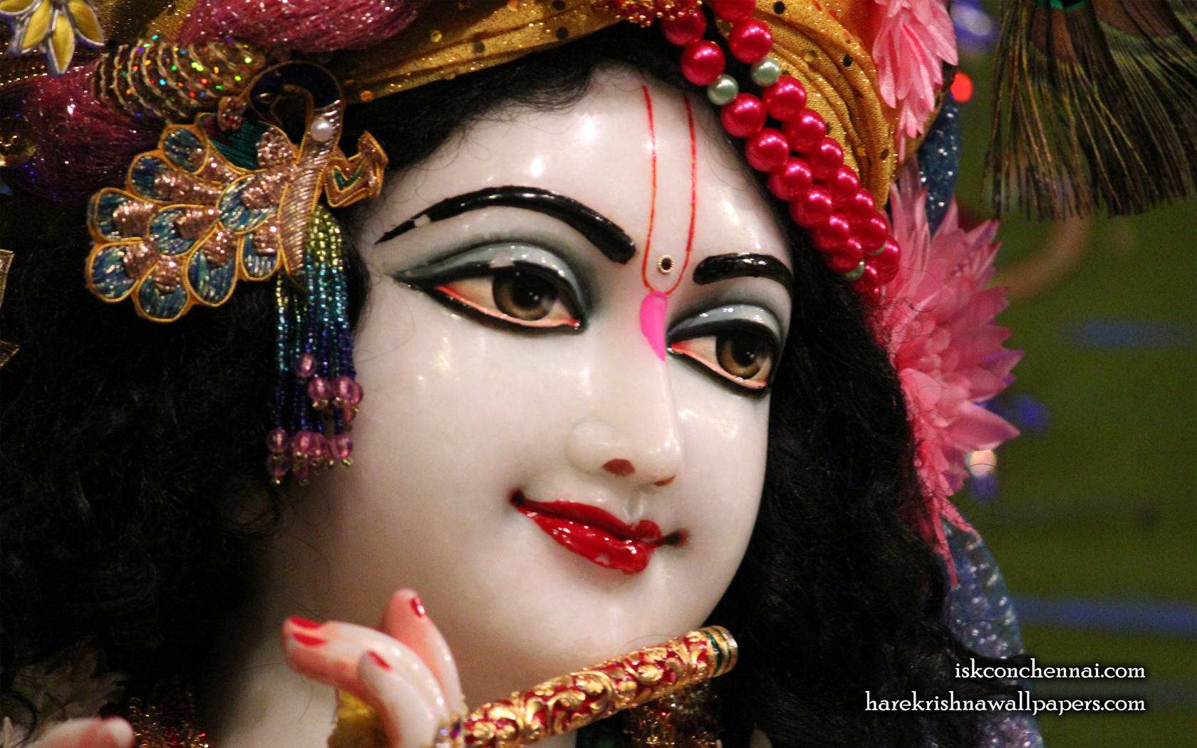 Sri Krishna Close up Wallpaper (015) Size 1680x1050 Download