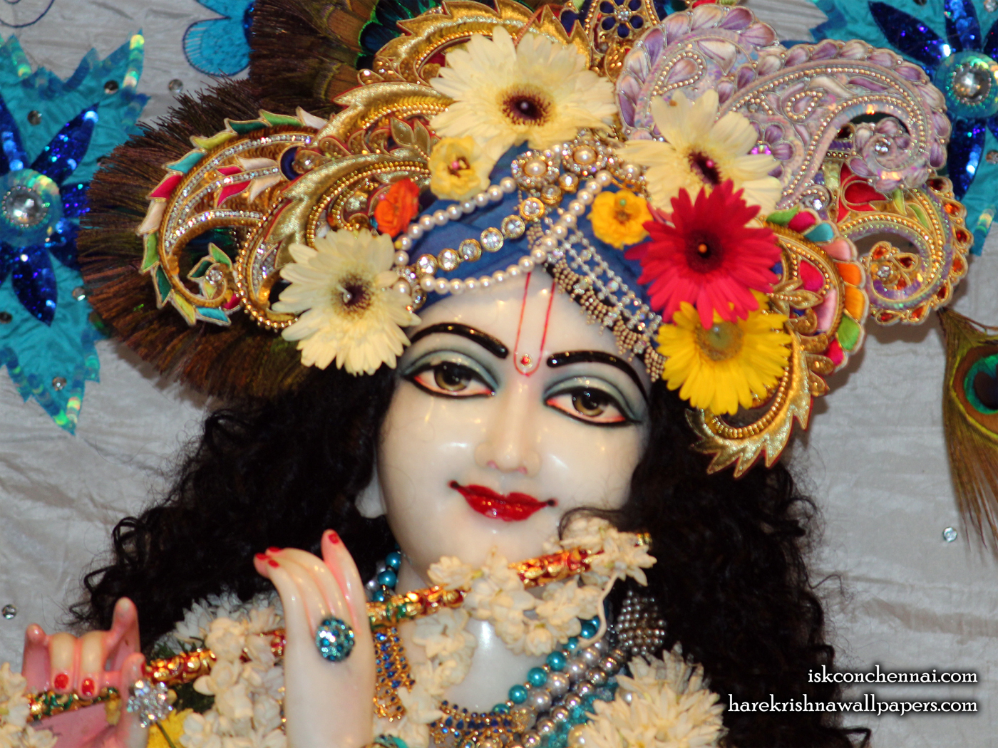 Sri Krishna Close up Wallpaper (017) Size 1400x1050 Download
