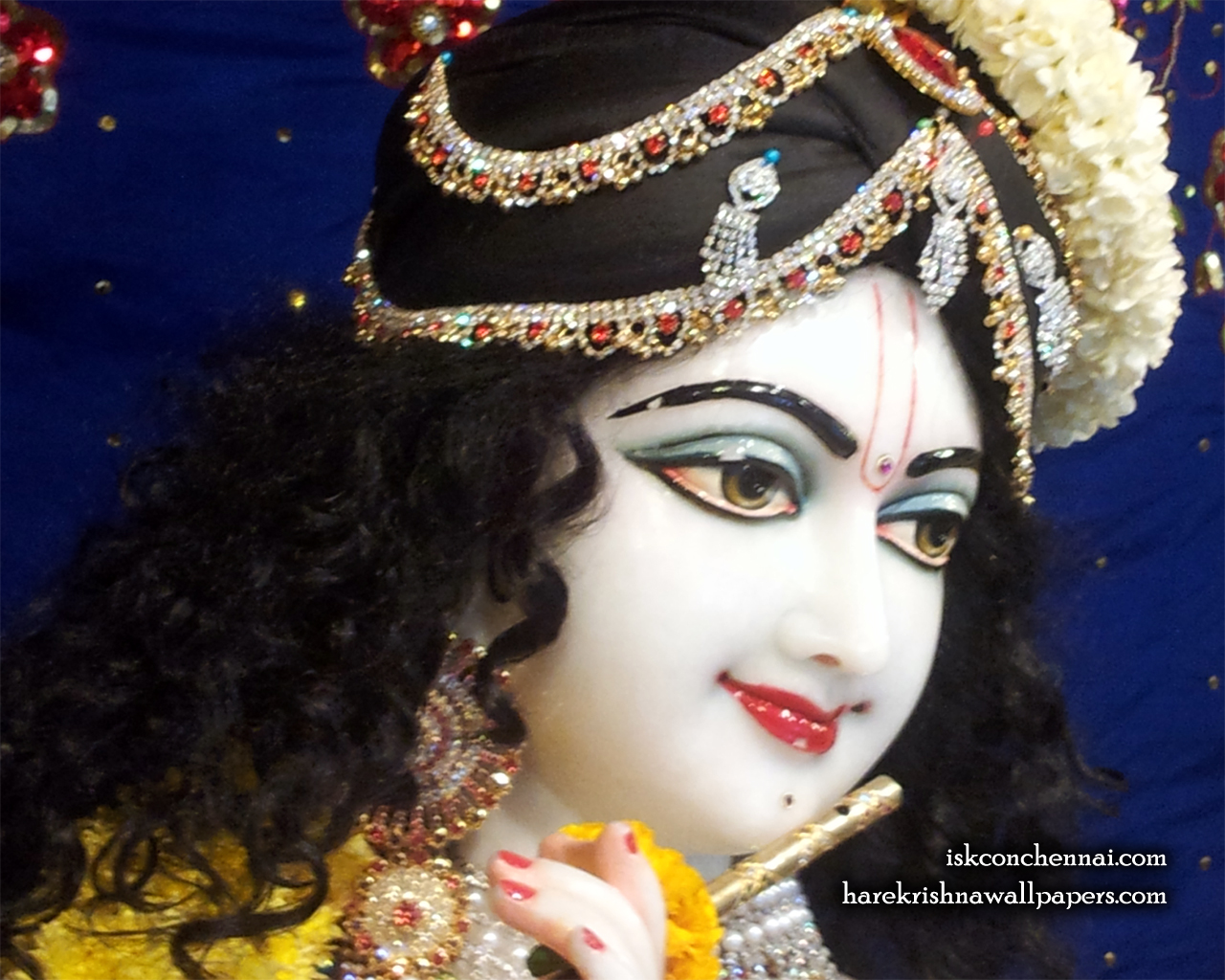 Sri Krishna Close up Wallpaper (018) Size 1280x1024 Download