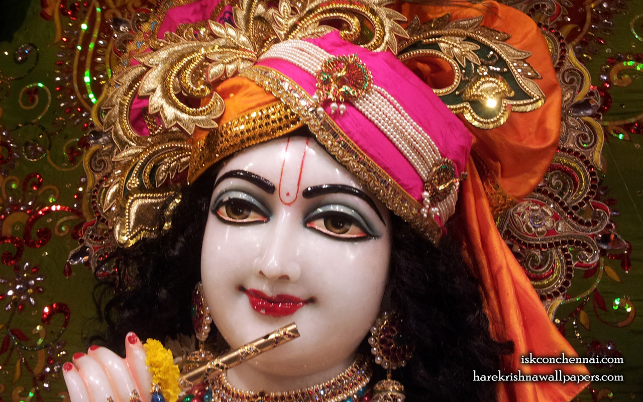 Sri Krishna Close up Wallpaper (021) Size 1280x800 Download