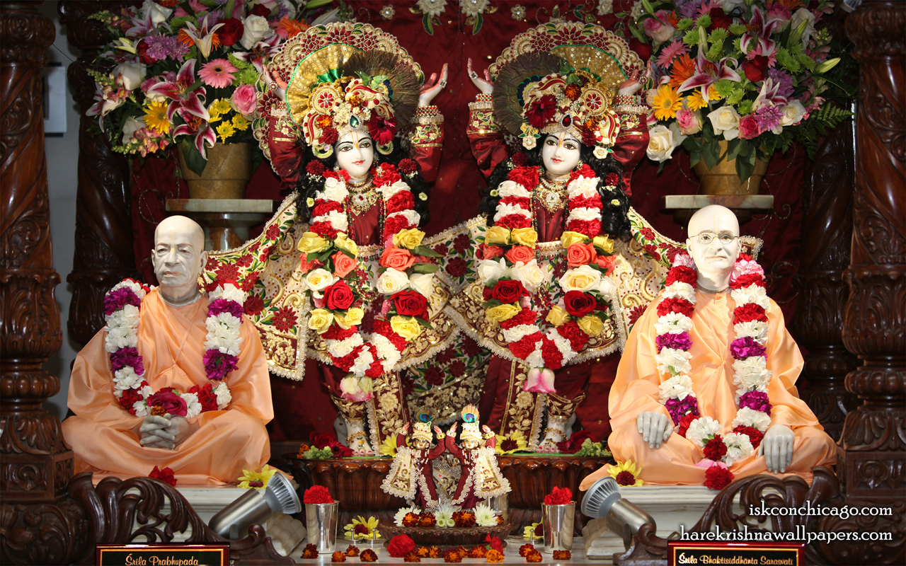 Sri Sri Gaura Nitai with Acharyas Wallpaper (001) Size 1280x800 Download