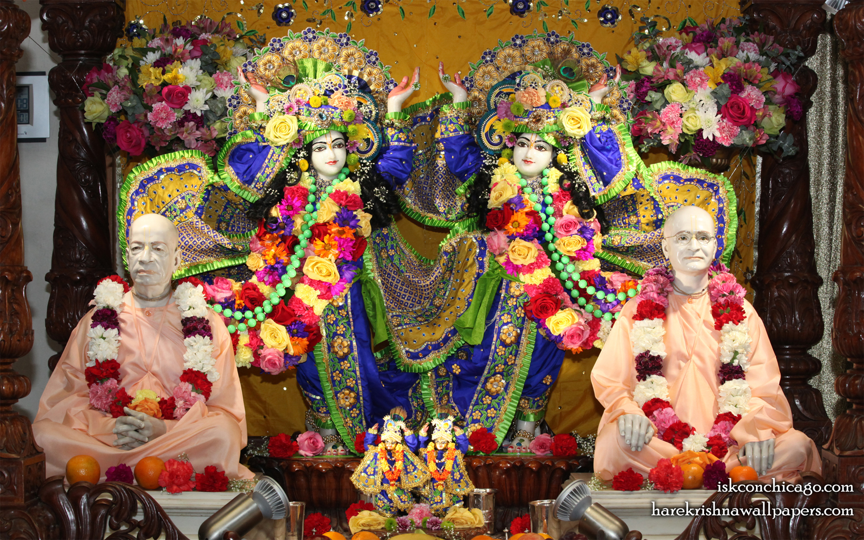 Sri Sri Gaura Nitai with Acharyas Wallpaper (002) Size 1680x1050 Download