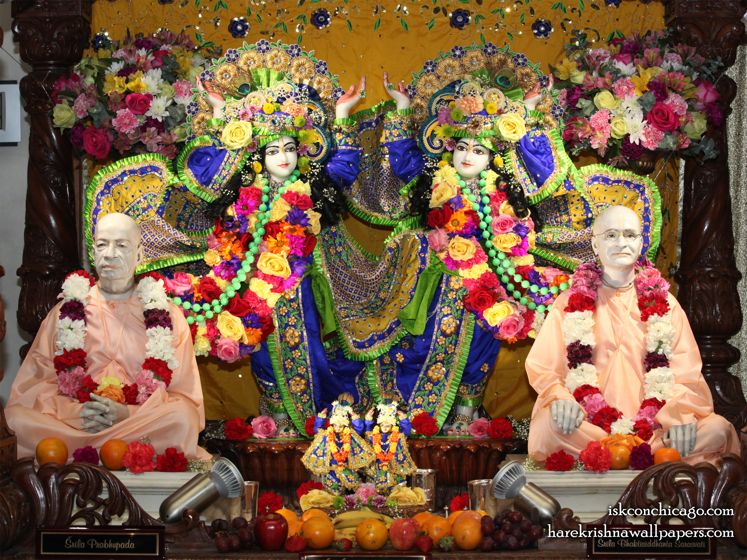 Sri Sri Gaura Nitai with Acharyas Wallpaper (002) Size 2400x1800 Download