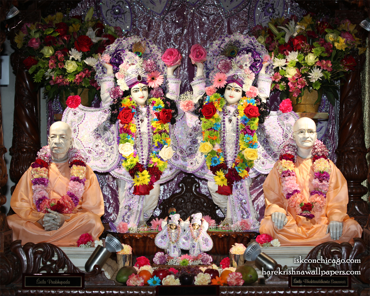 Sri Sri Gaura Nitai with Acharyas Wallpaper (003) Size 1280x1024 Download