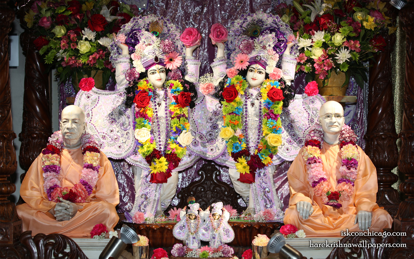 Sri Sri Gaura Nitai with Acharyas Wallpaper (003) Size 1440x900 Download