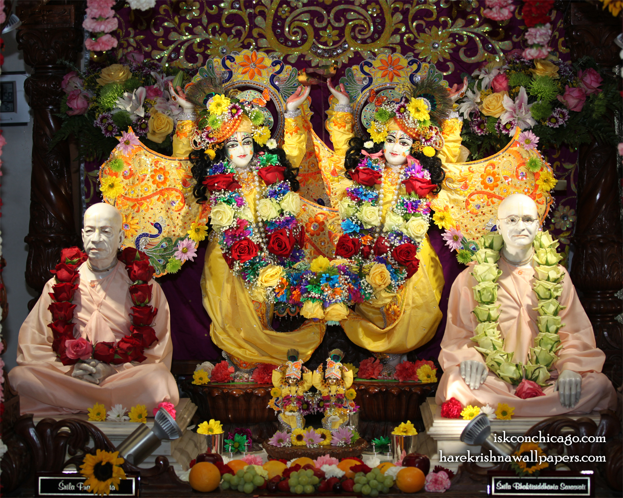 Sri Sri Gaura Nitai with Acharyas Wallpaper (004) Size 1280x1024 Download