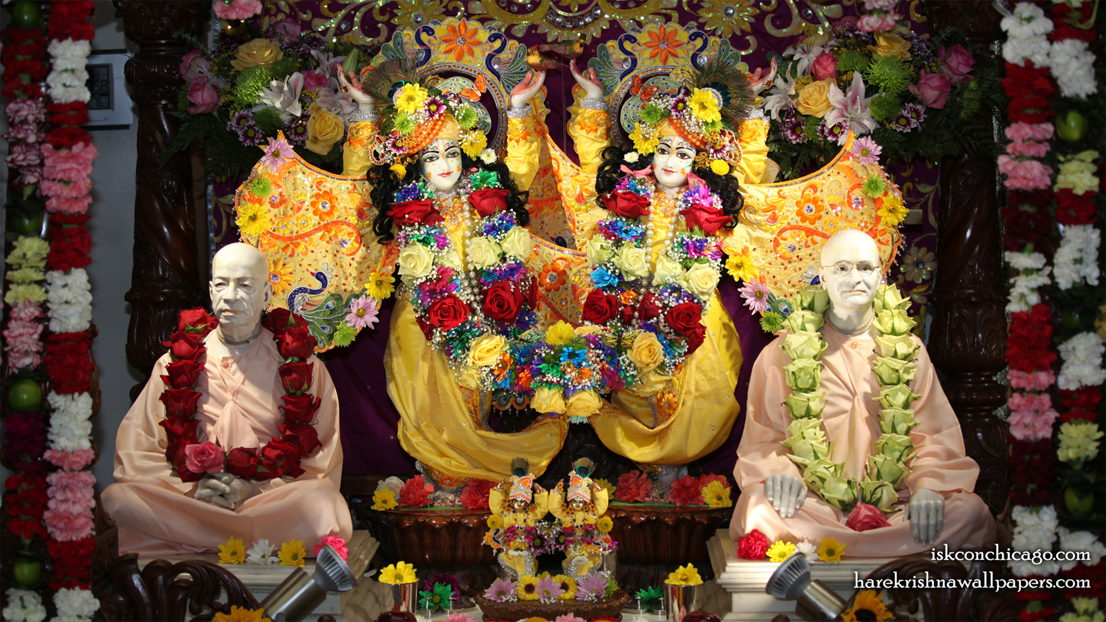 Sri Sri Gaura Nitai with Acharyas Wallpaper (004) Size 1600x900 Download