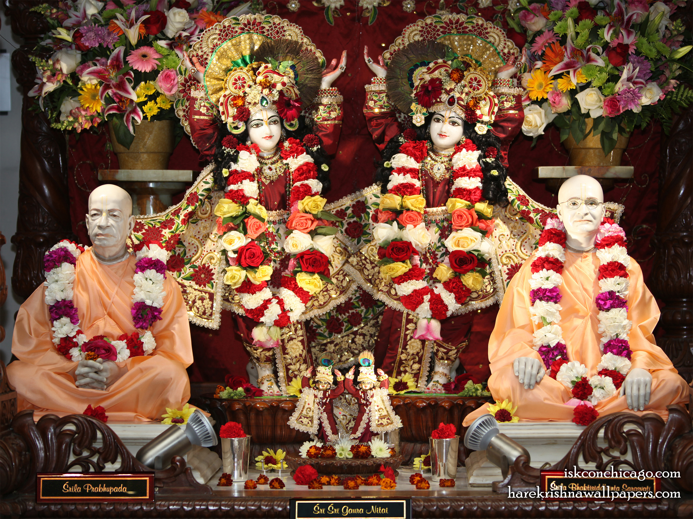 Sri Sri Gaura Nitai with Acharyas Wallpaper (005) Size 2400x1800 Download