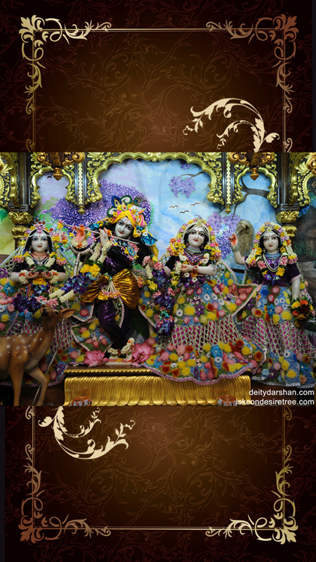 Sri Sri Radha Gopinath Lalita Vishakha Wallpaper (001) Size 450x800 Download