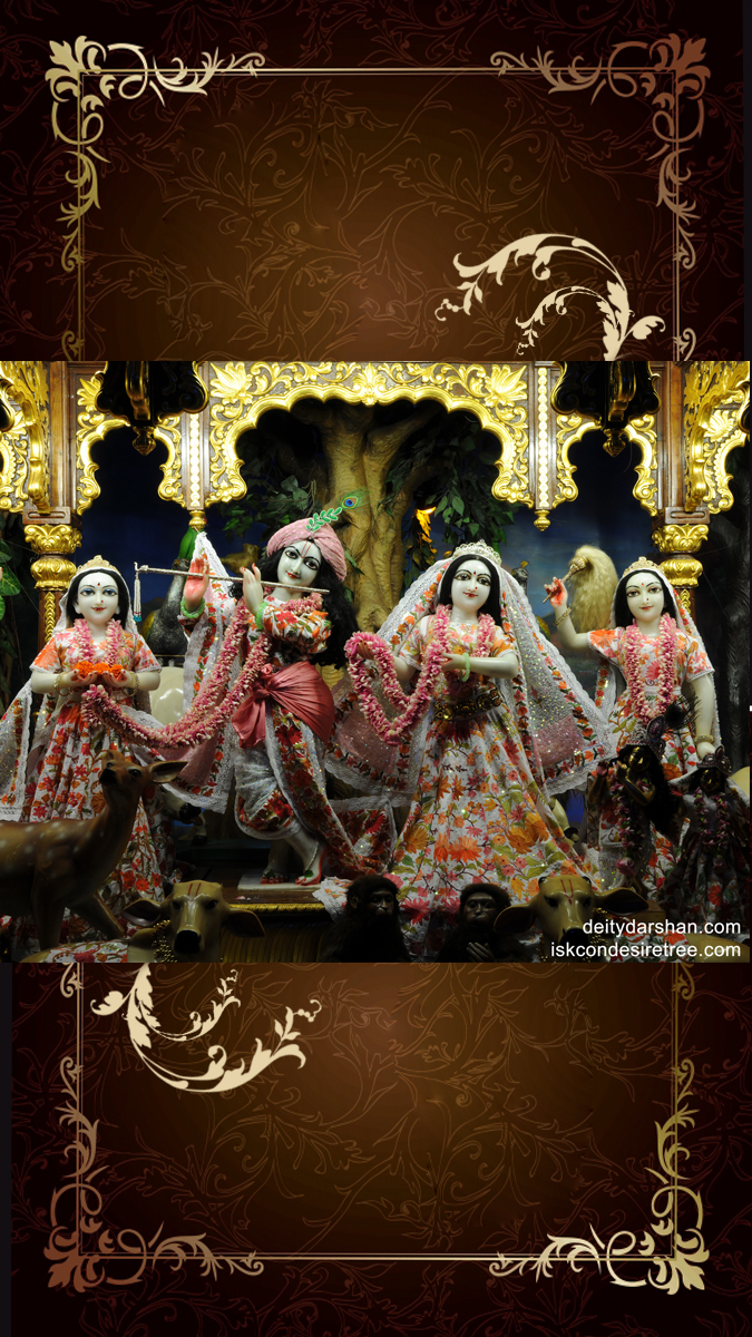 Sri Sri Radha Gopinath Lalita Vishakha Wallpaper (002) Size 675x1200 Download