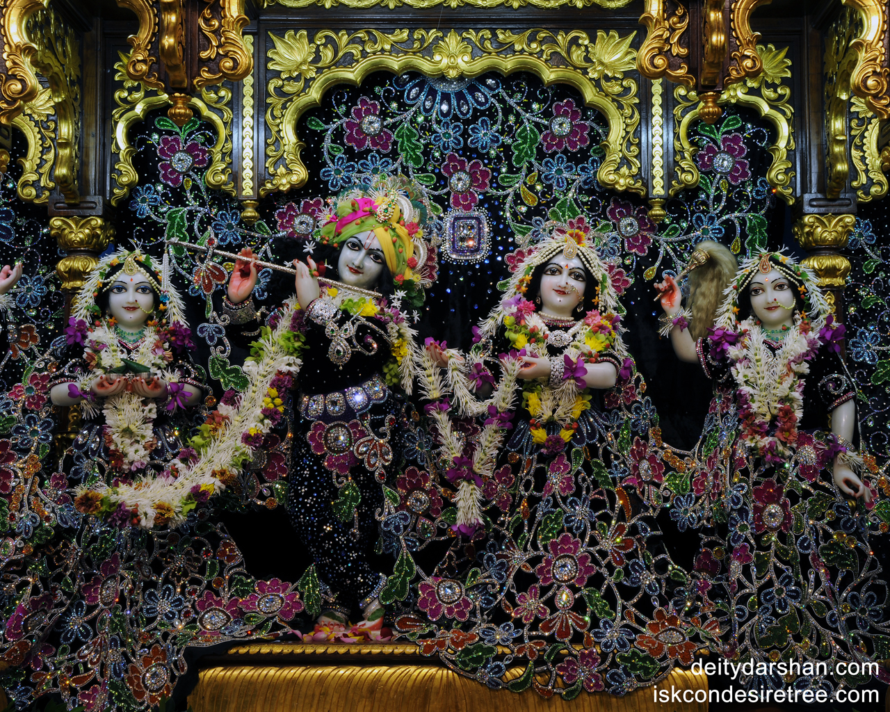 Sri Sri Radha Gopinath Lalita Vishakha Wallpaper (003) Size 1280x1024 Download