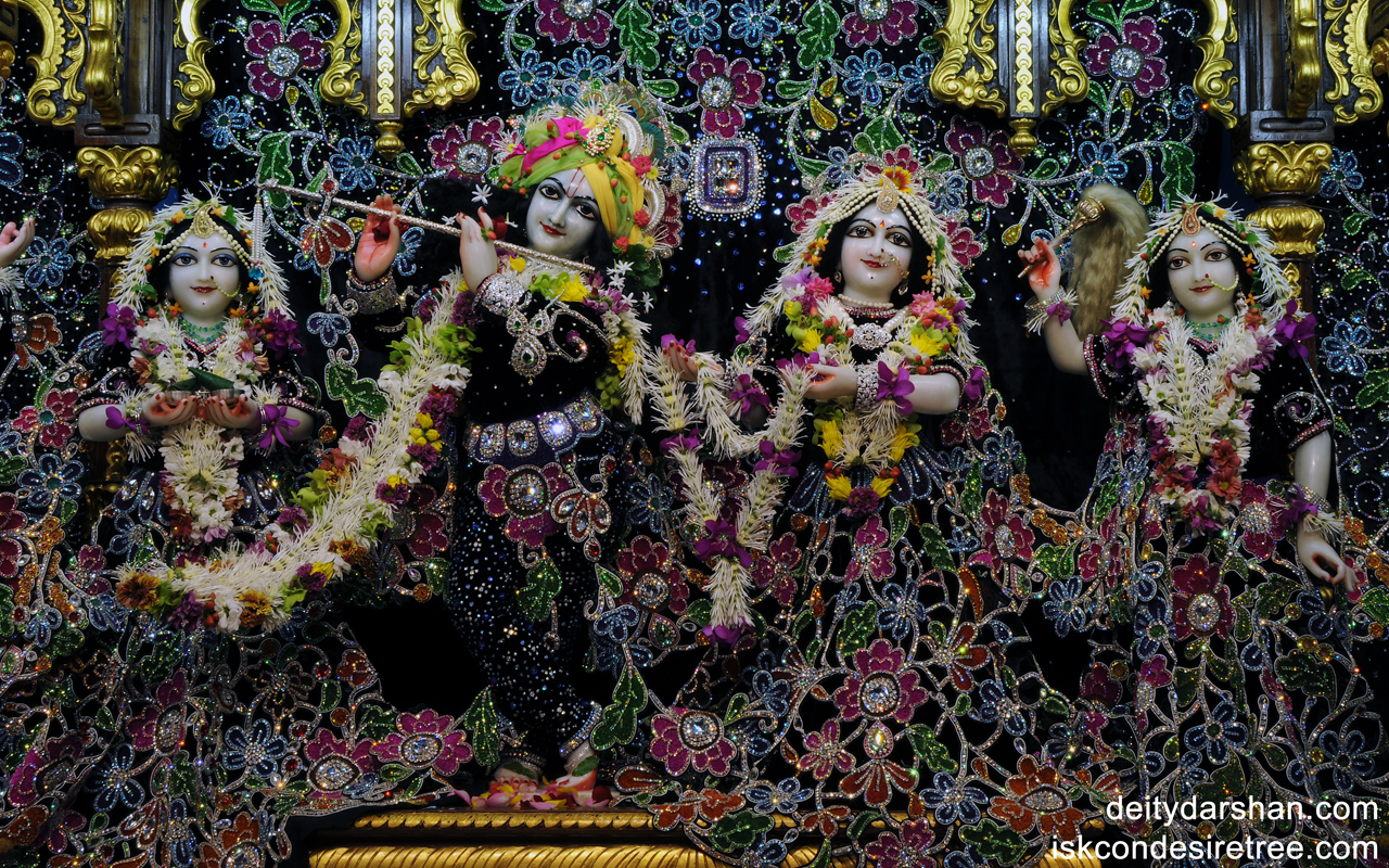 Sri Sri Radha Gopinath Lalita Vishakha Wallpaper (003) Size 1280x800 Download