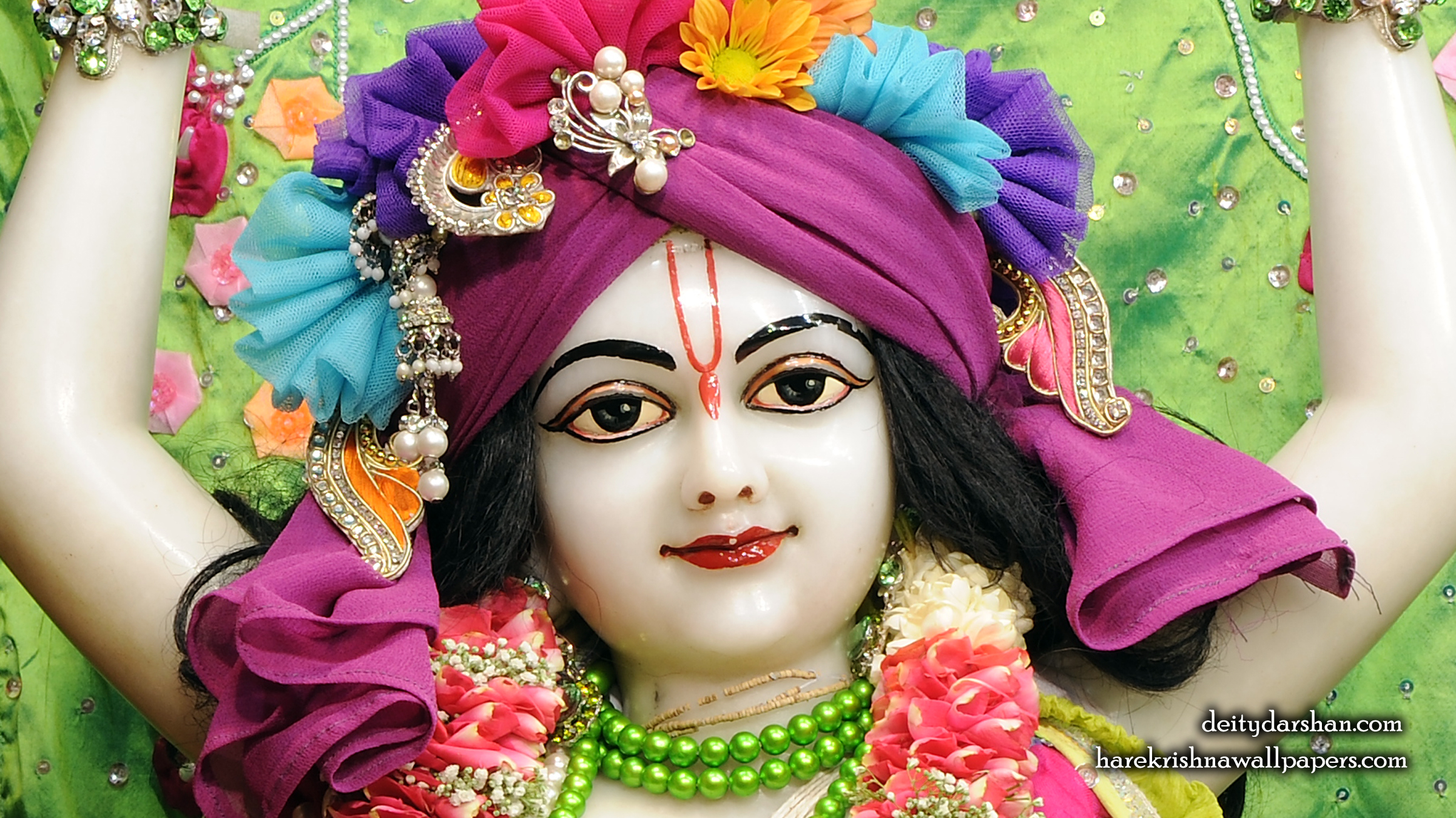 Sri Nitai Close up Wallpaper (015) Size 2400x1350 Download