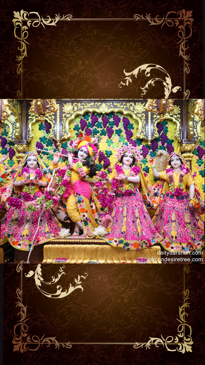 Sri Sri Radha Gopinath Lalita Vishakha Wallpaper (019) Size 675x1200 Download