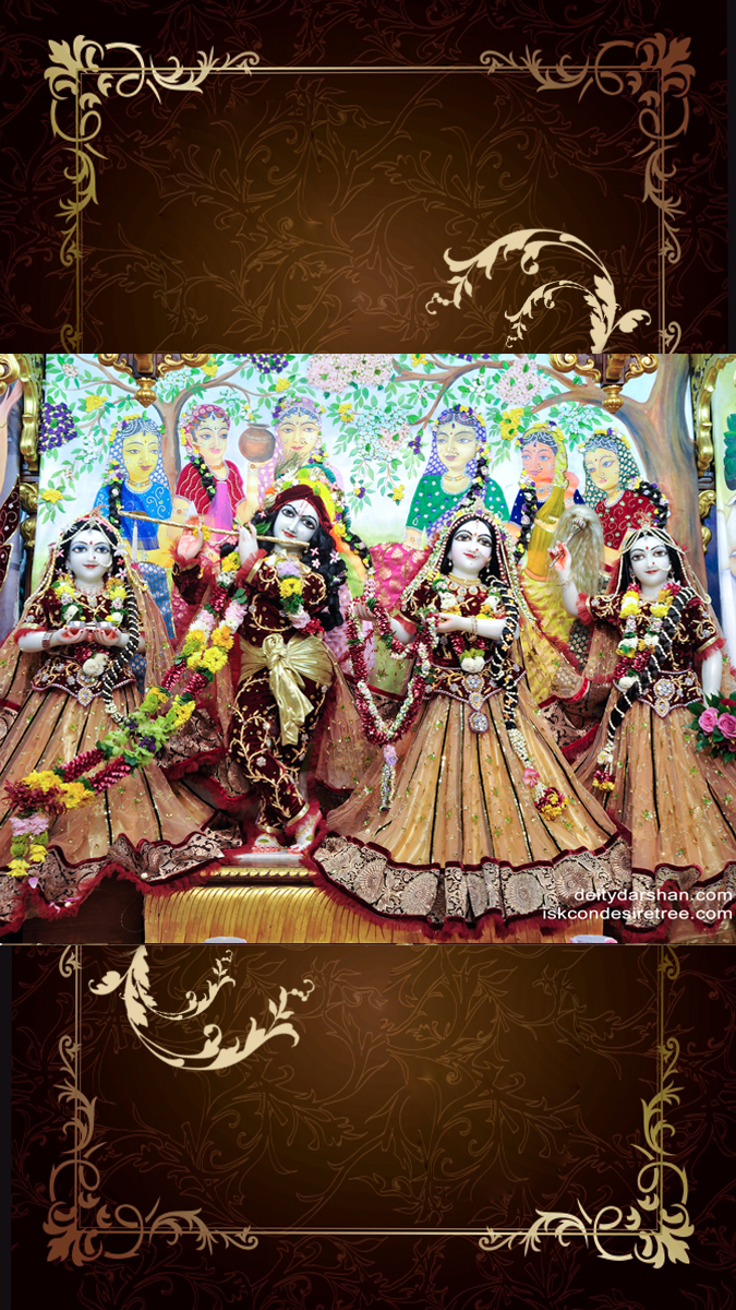 Sri Sri Radha Gopinath Lalita Vishakha Wallpaper (022) Size 675x1200 Download