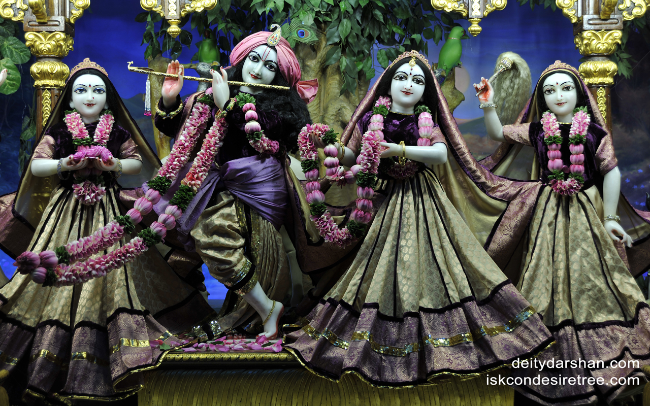 Sri Sri Radha Gopinath Lalita Vishakha Wallpaper (024) Size 1280x800 Download