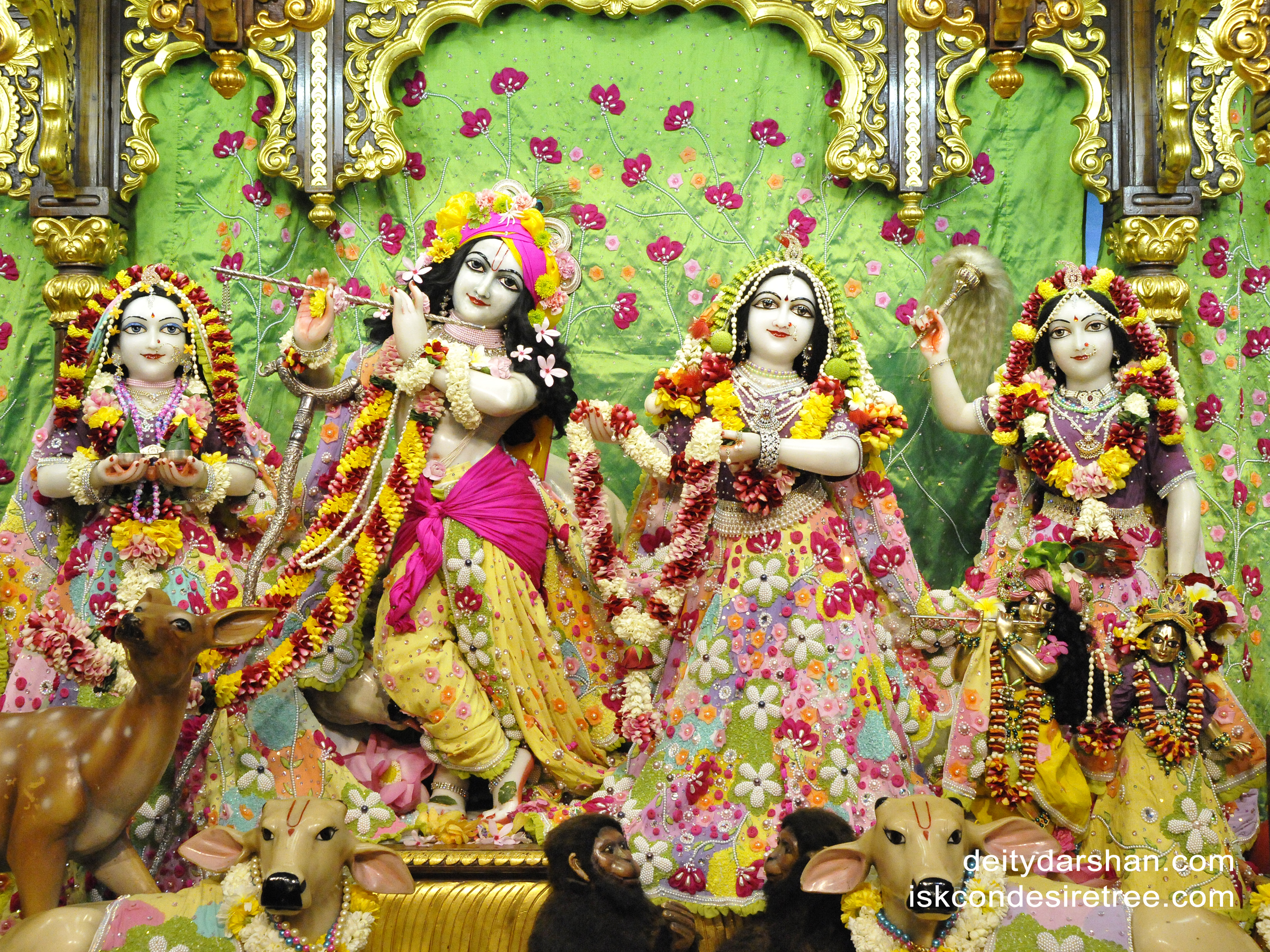 Sri Sri Radha Gopinath Lalita Vishakha Wallpaper (029) Size 2400x1800 Download