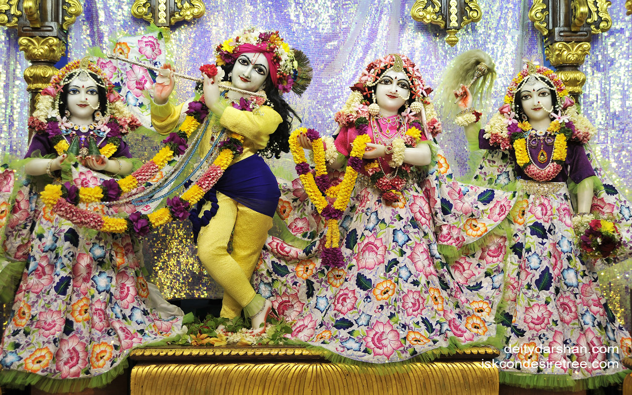 Sri Sri Radha Gopinath Lalita Vishakha Wallpaper (037) Size 1280x800 Download