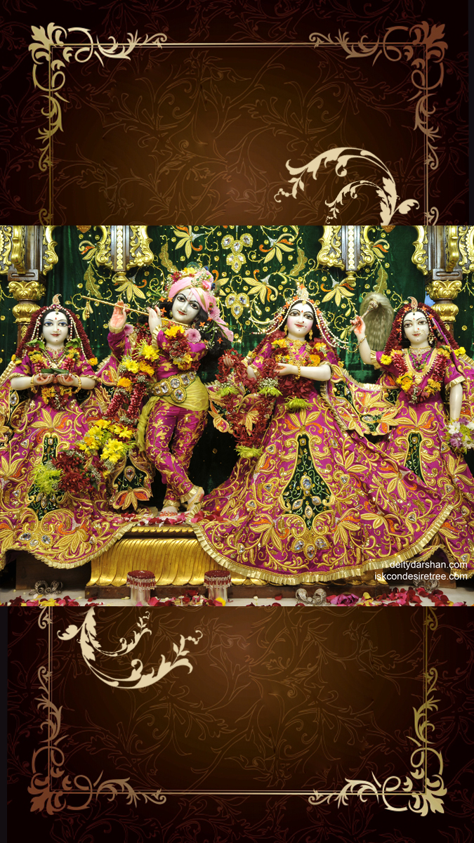 Sri Sri Radha Gopinath Lalita Vishakha Wallpaper (038) Size 675x1200 Download