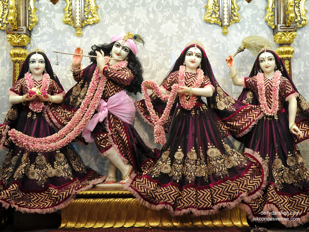 Sri Sri Radha Gopinath Lalita Vishakha Wallpaper (039) Size 1024x768 Download