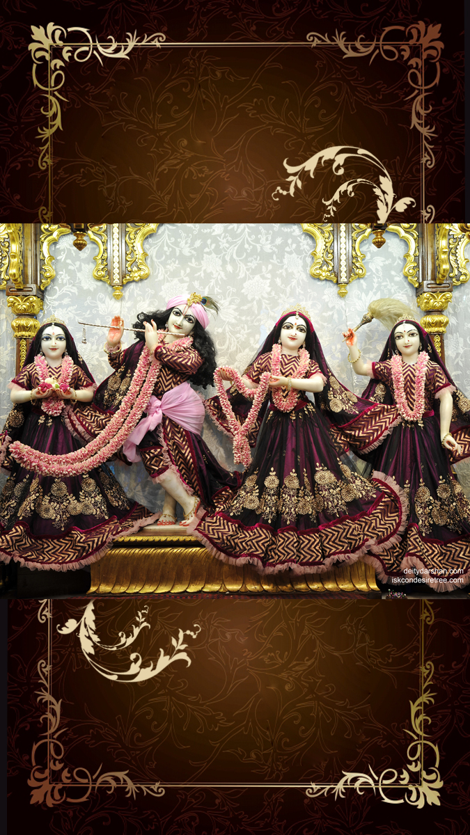 Sri Sri Radha Gopinath Lalita Vishakha Wallpaper (039) Size 675x1200 Download