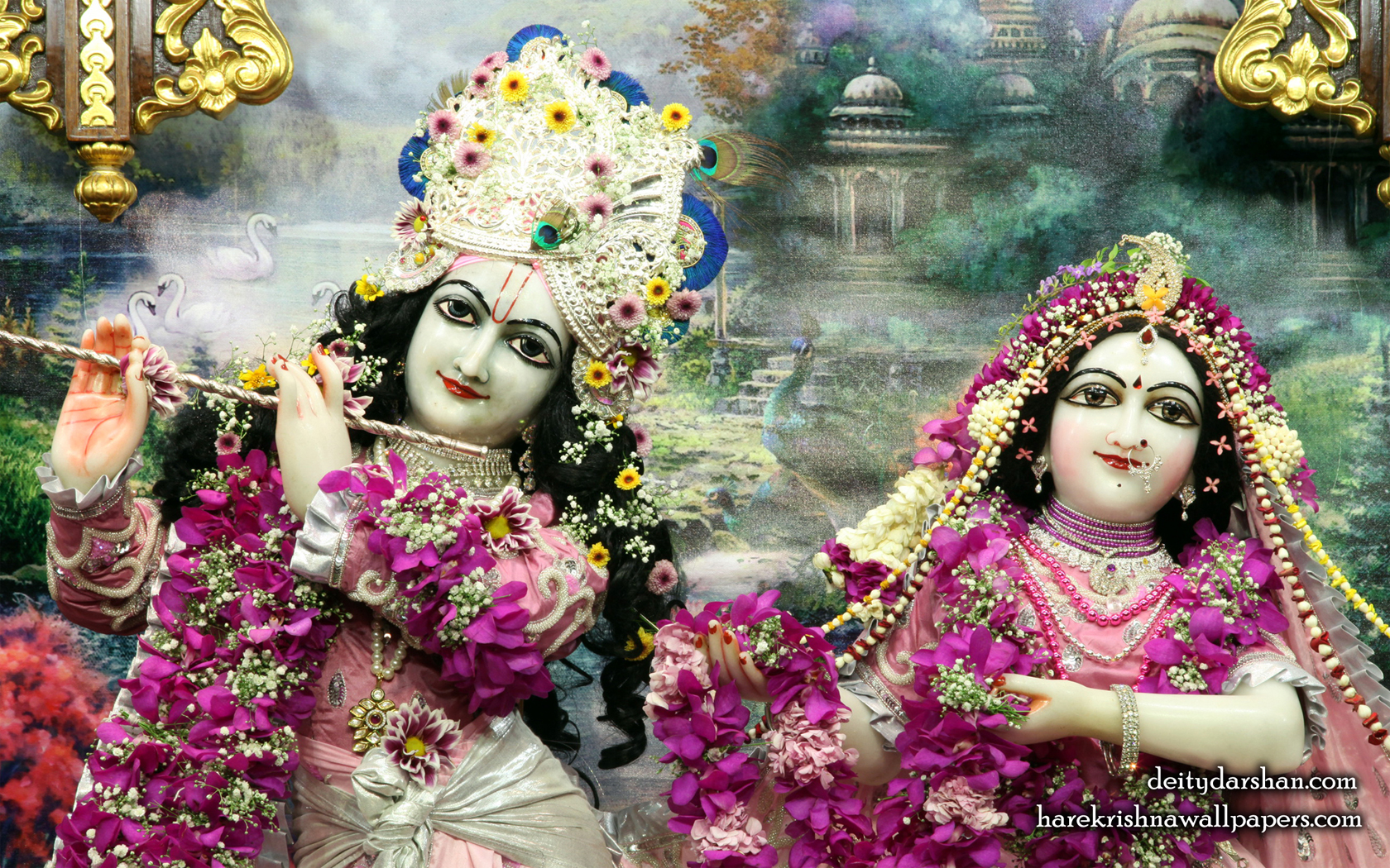 Sri Sri Radha Gopinath Close up Wallpaper (051) Size 1680x1050 Download