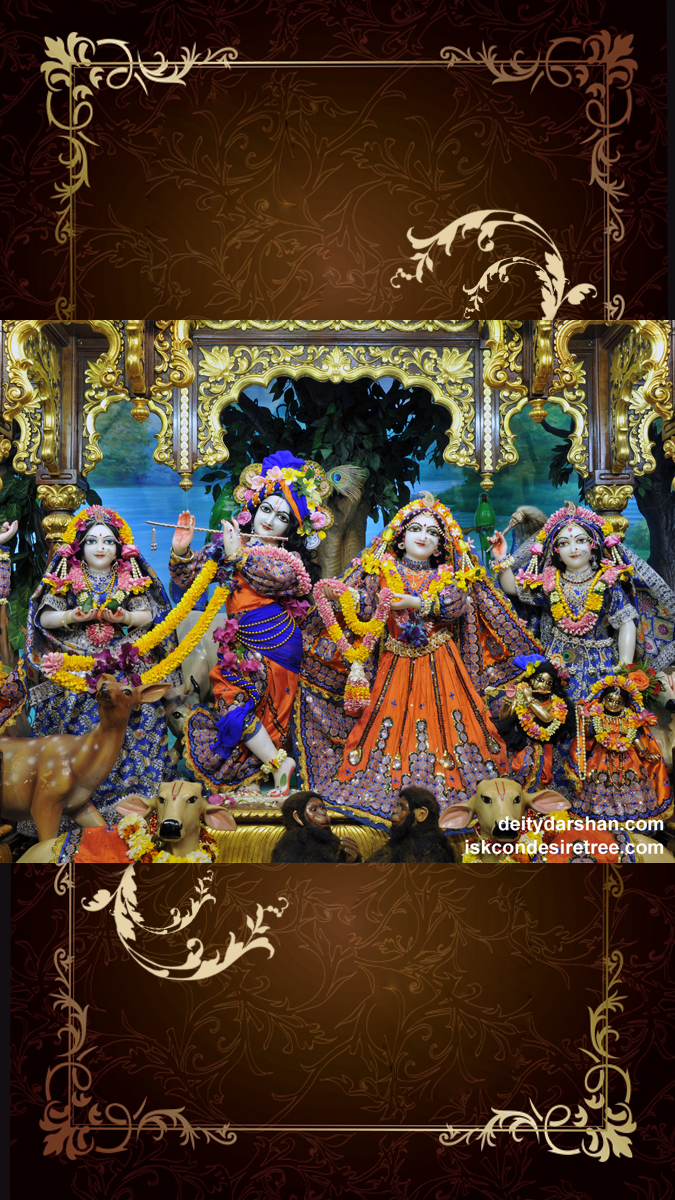 Sri Sri Radha Gopinath Lalita Vishakha Wallpaper (051) Size 675x1200 Download