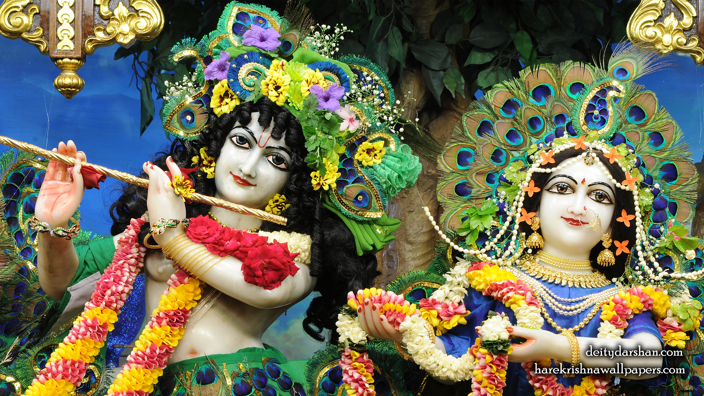 Sri Sri Radha Gopinath Close up Wallpaper (061) Size 2400x1350 Download