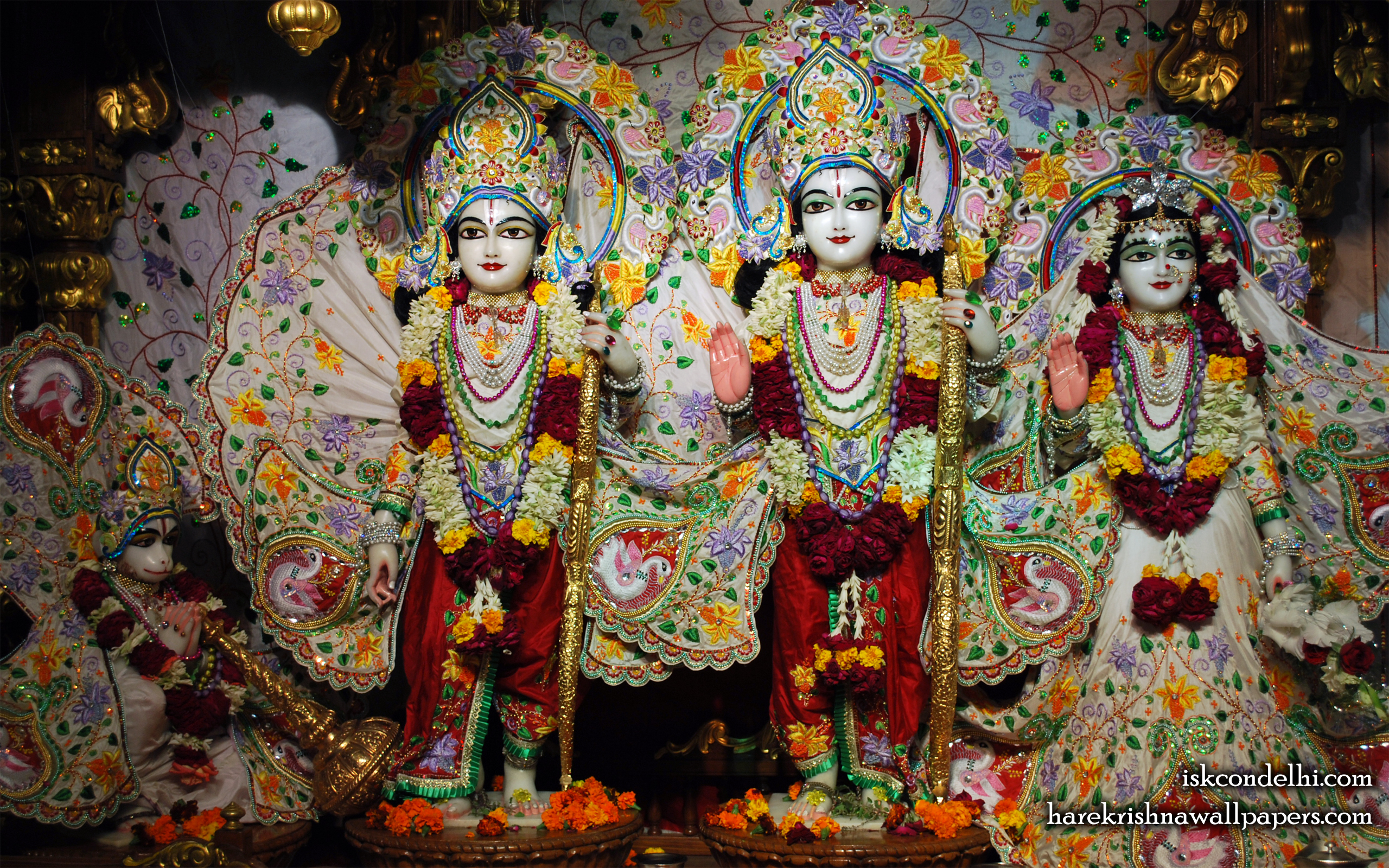 Sri Sri Sita Rama Laxman Hanuman Wallpaper (001) Size 2560x1600 Download